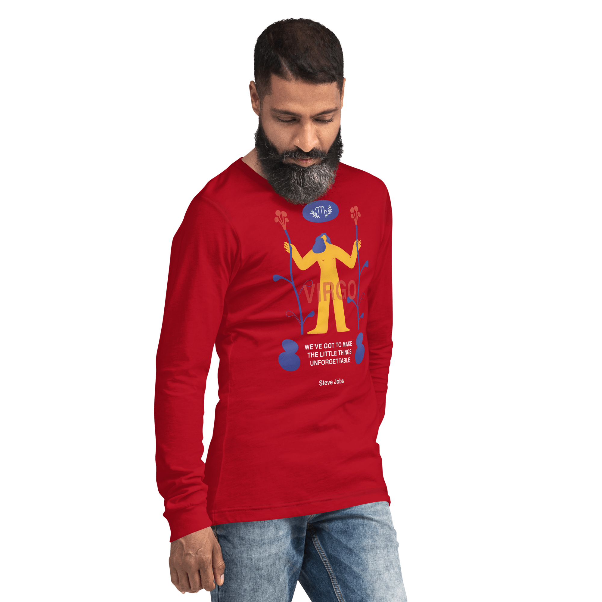 VIRGO Unisex Long Sleeve Tee Steve Jobs Edition - 