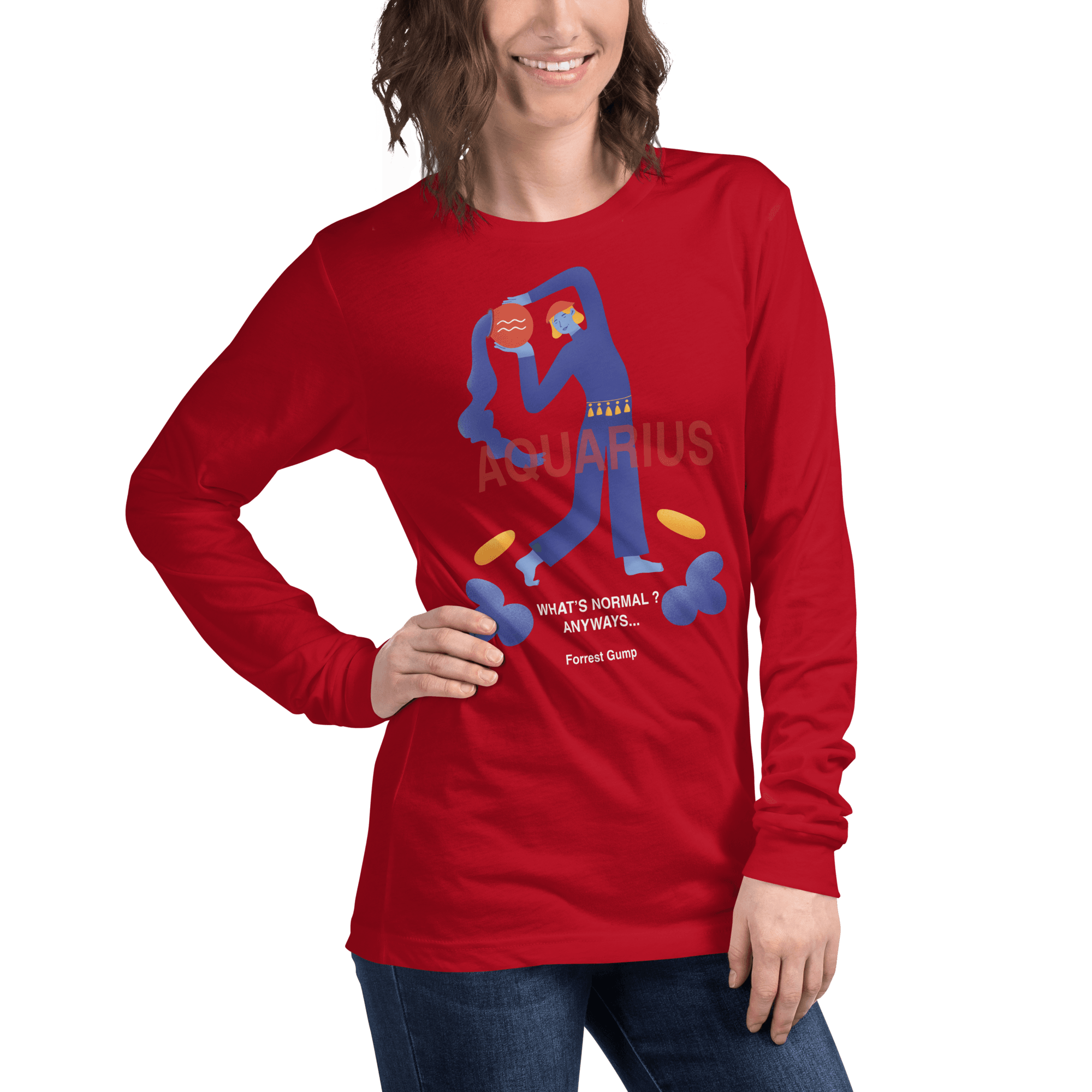 Aquarius Unisex Long Sleeve Tee - Forrest Gump Edition - 