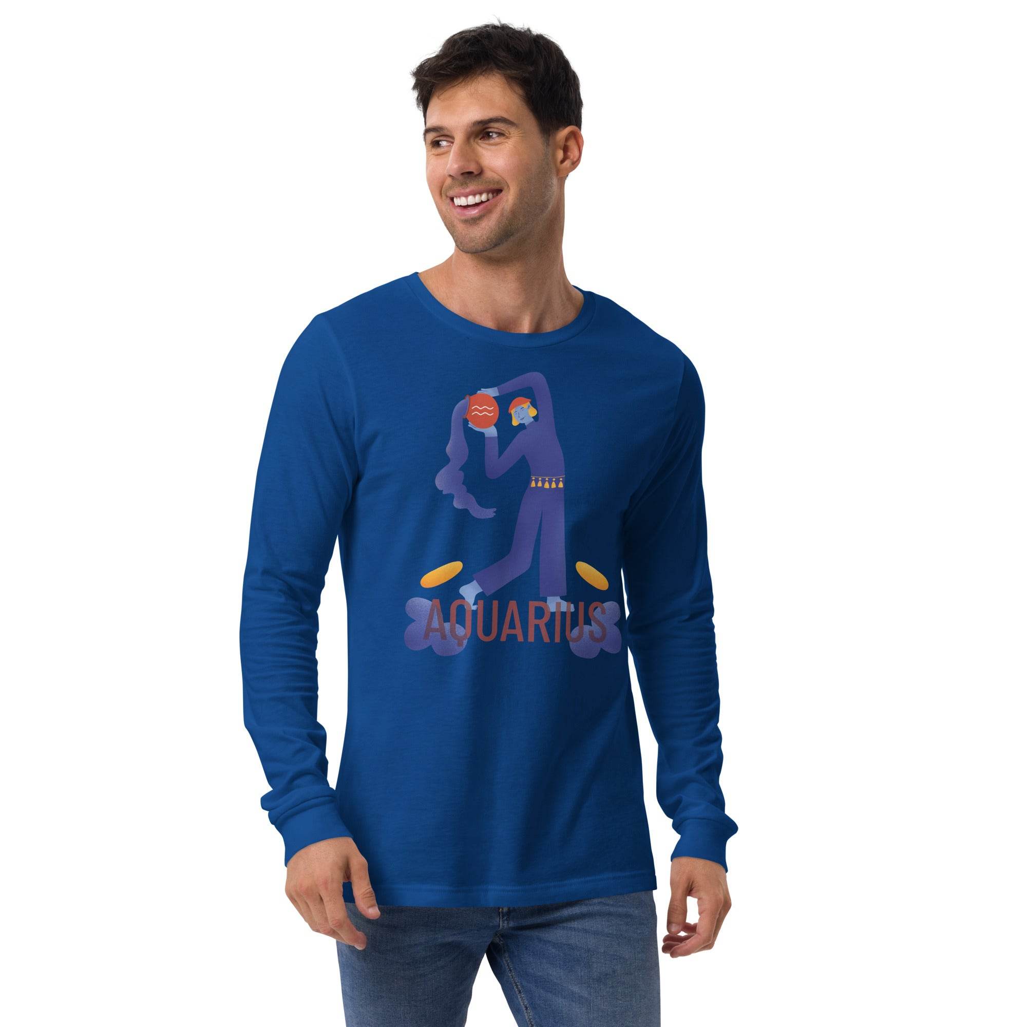 Aquarius Unisex Long Sleeve Tee - Raw Edition - 
