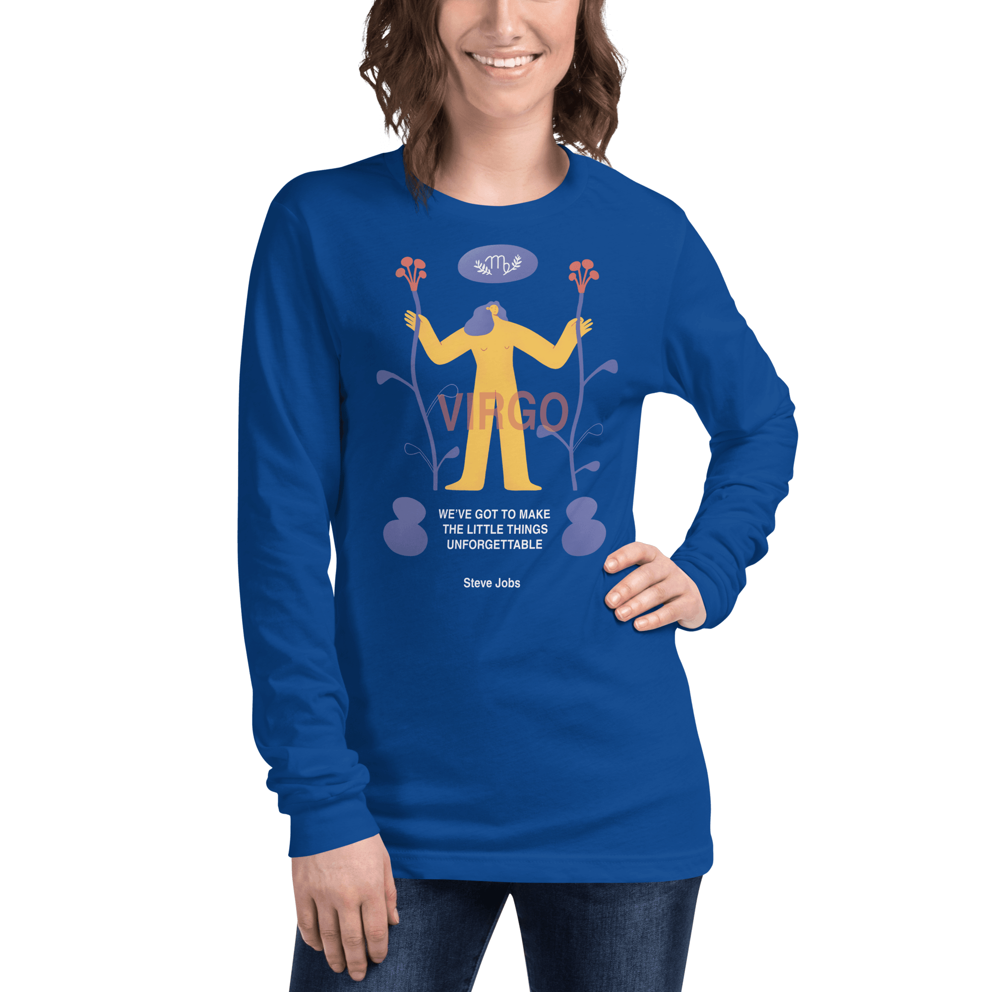 VIRGO Unisex Long Sleeve Tee Steve Jobs Edition - 