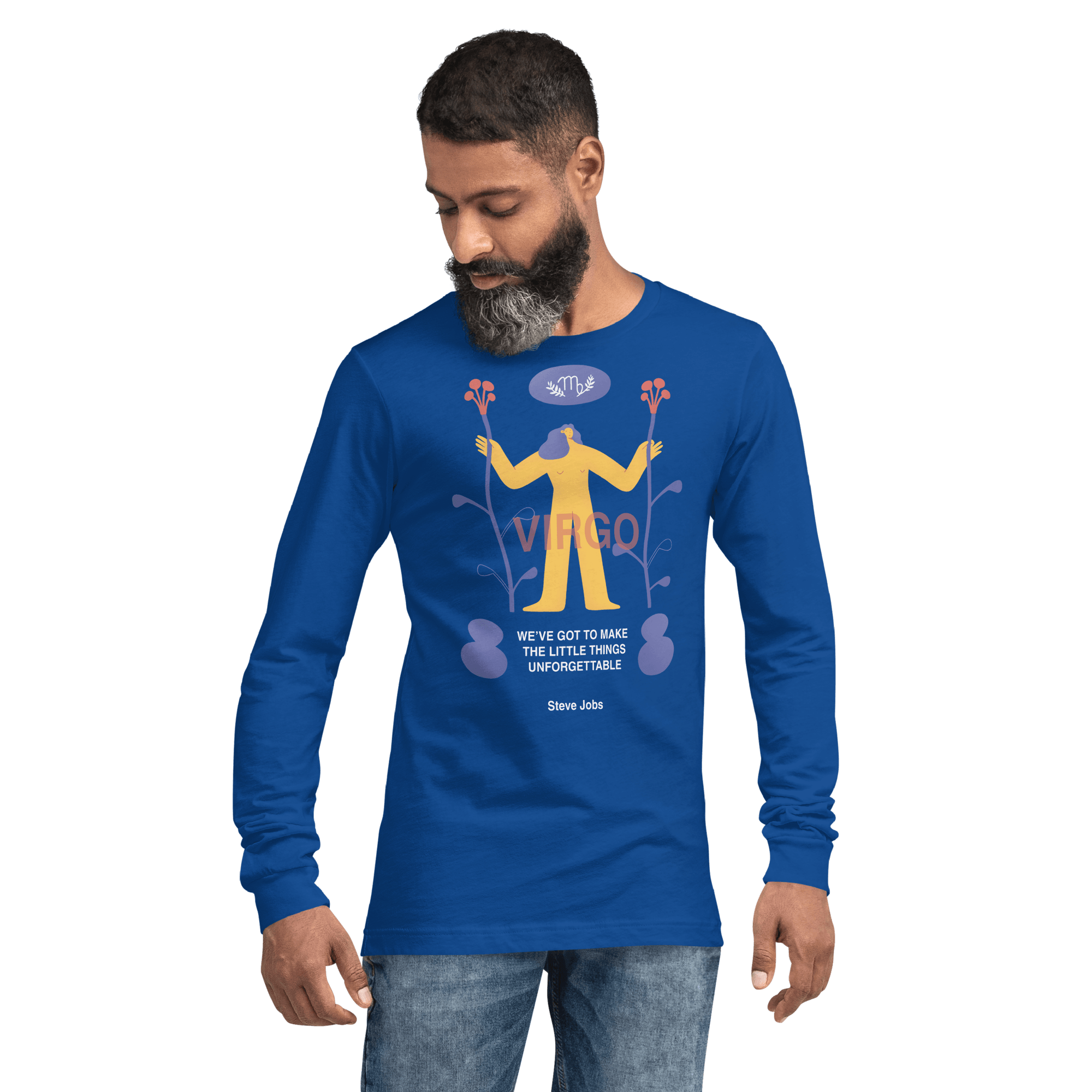 VIRGO Unisex Long Sleeve Tee Steve Jobs Edition - 