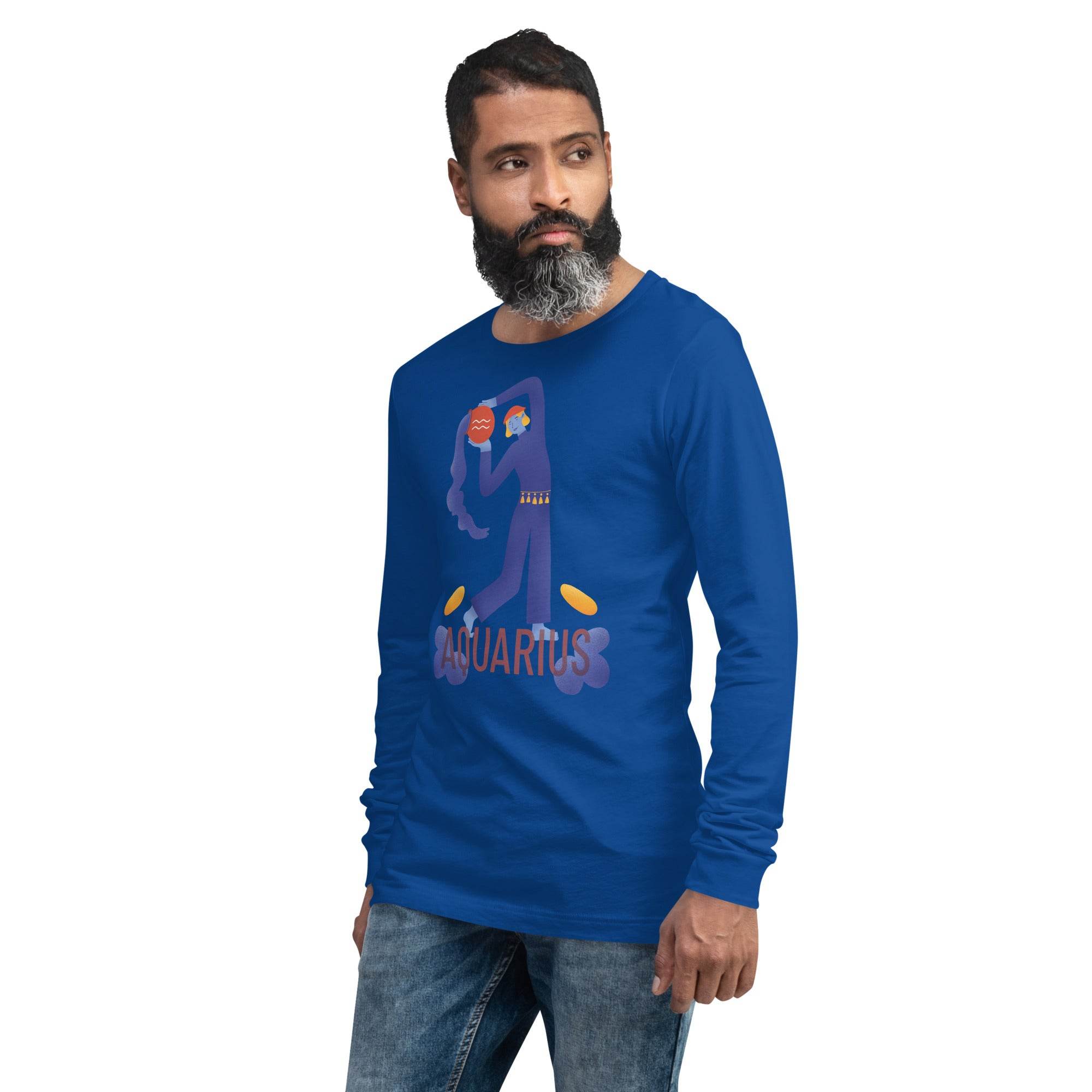 Aquarius Unisex Long Sleeve Tee - Raw Edition - 