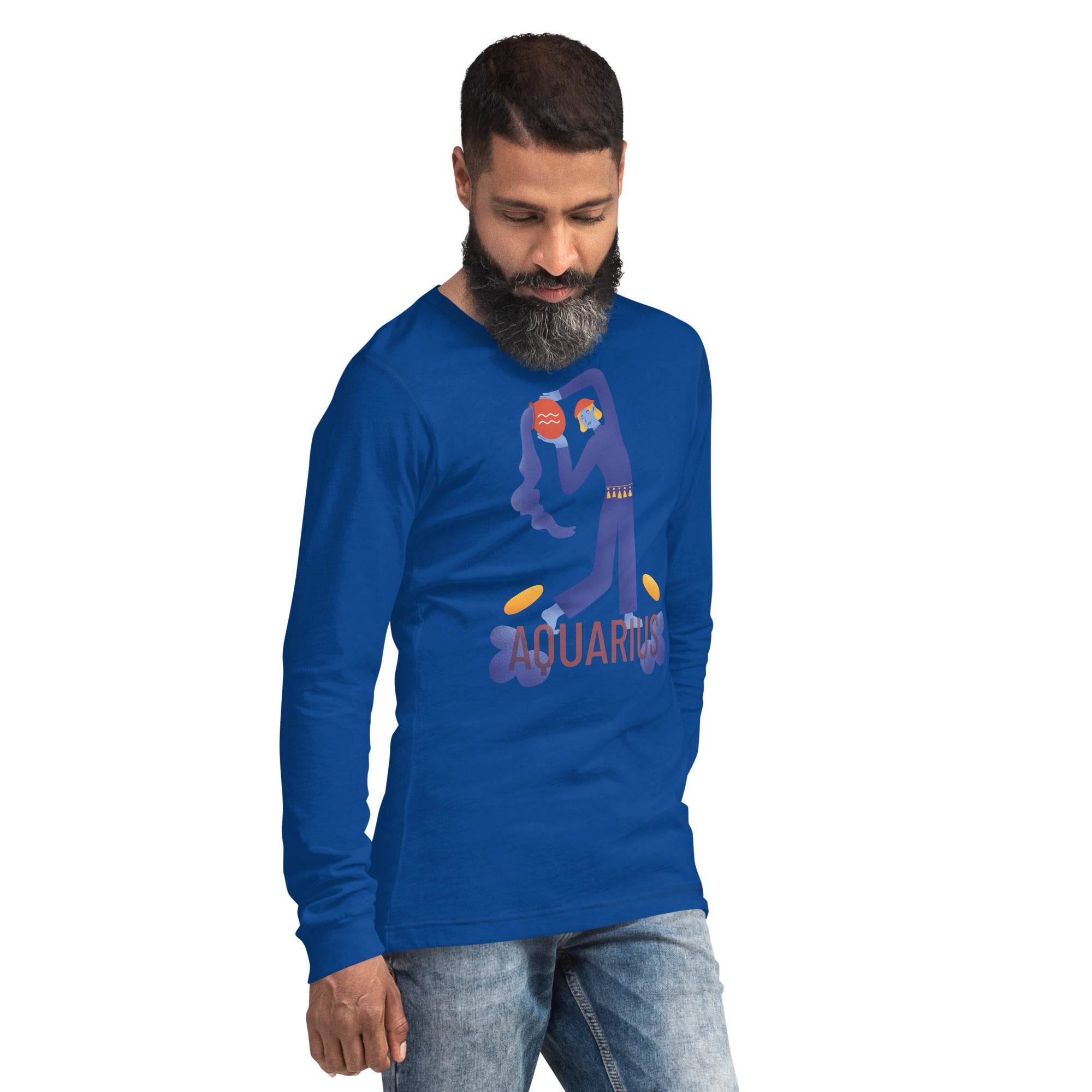 Aquarius Unisex Long Sleeve Tee - Raw Edition - 