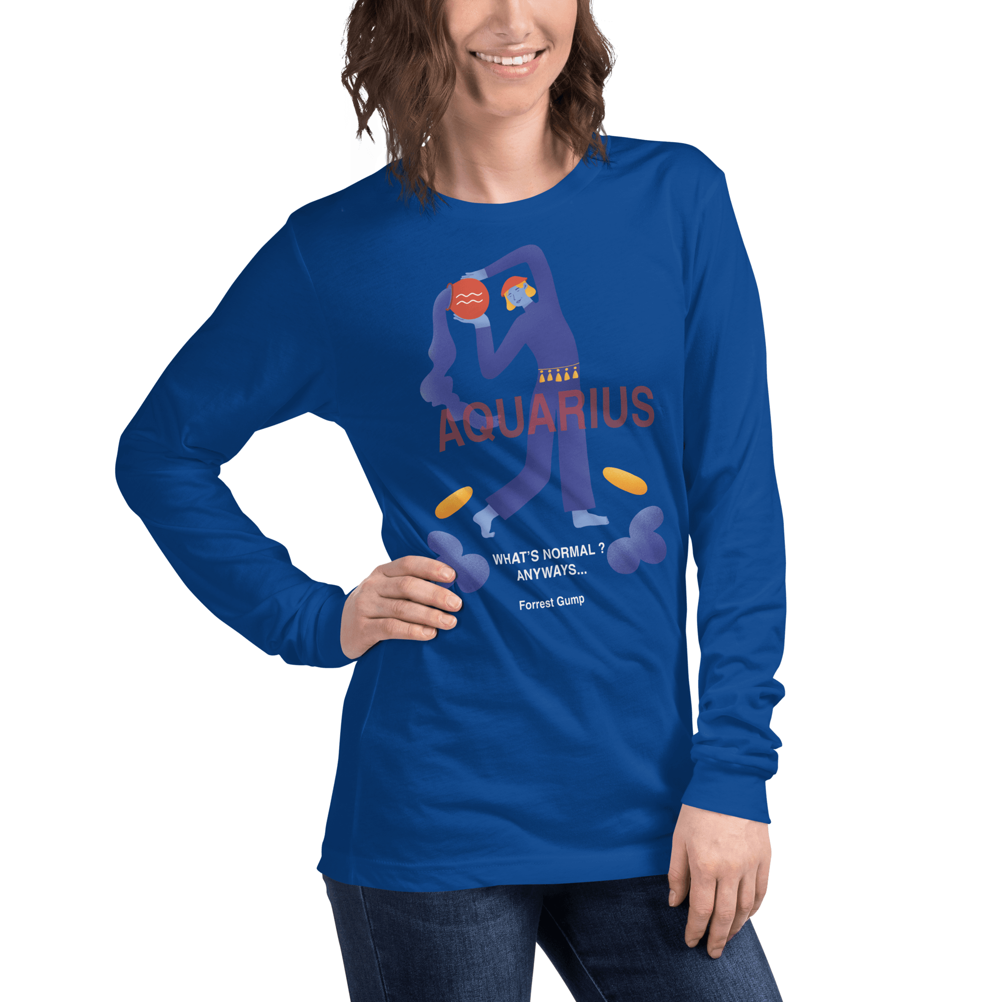 Aquarius Unisex Long Sleeve Tee - Forrest Gump Edition - 