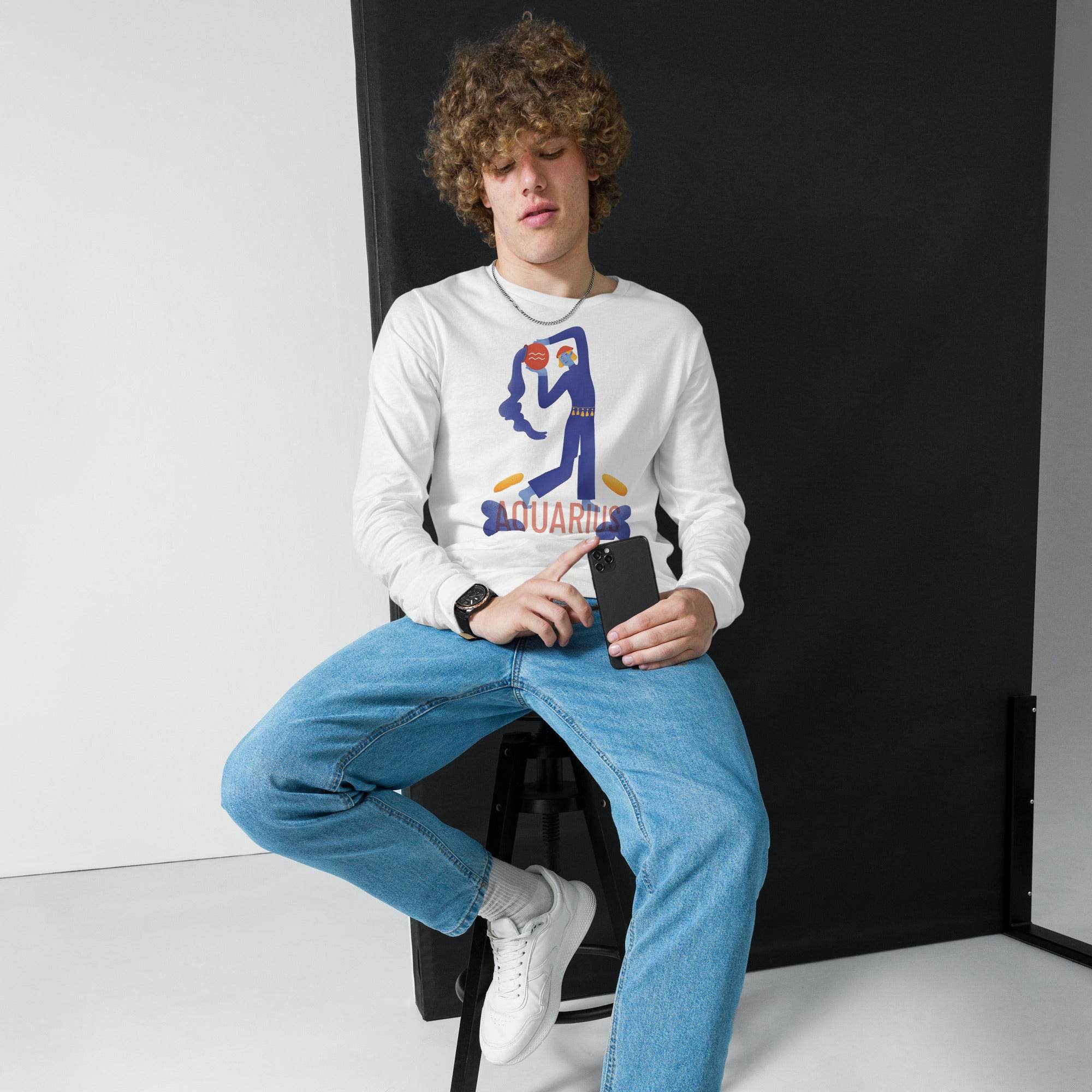 Aquarius Unisex Long Sleeve Tee - Raw Edition - 