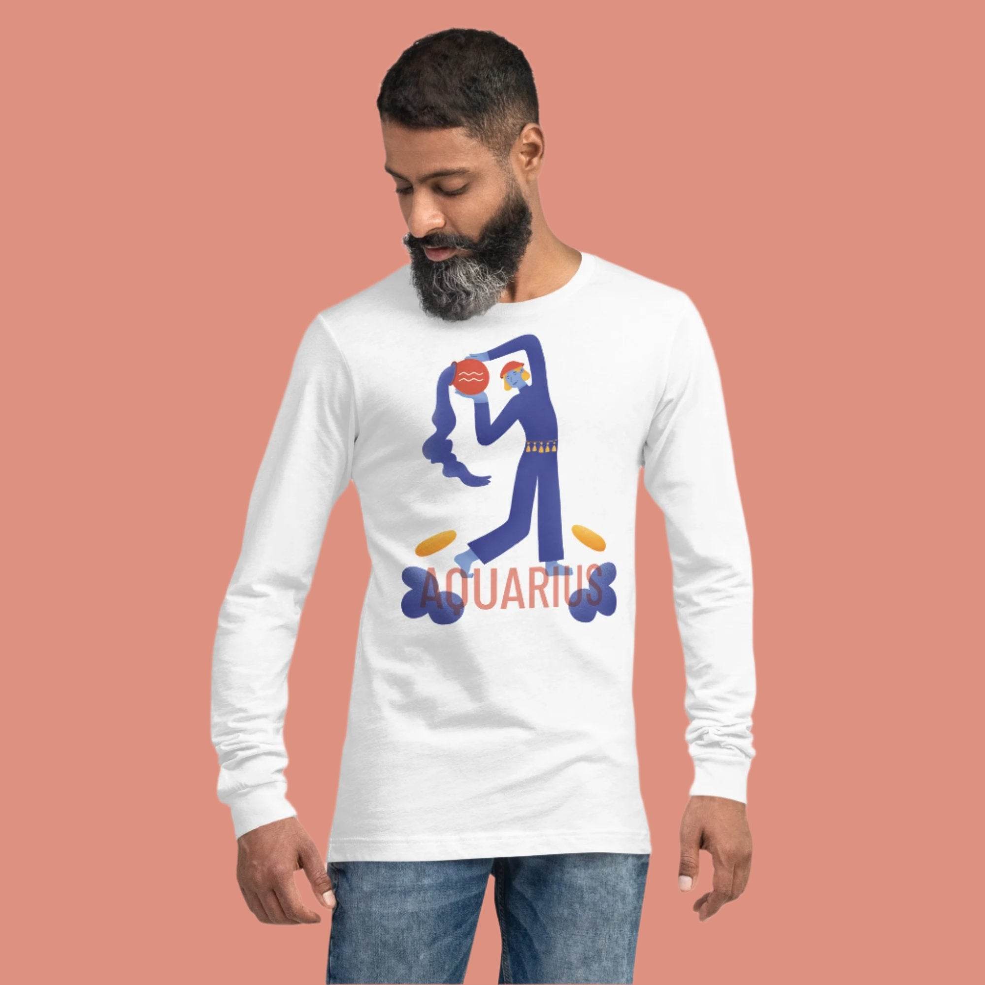 Aquarius Unisex Long Sleeve Tee - Raw Edition - 