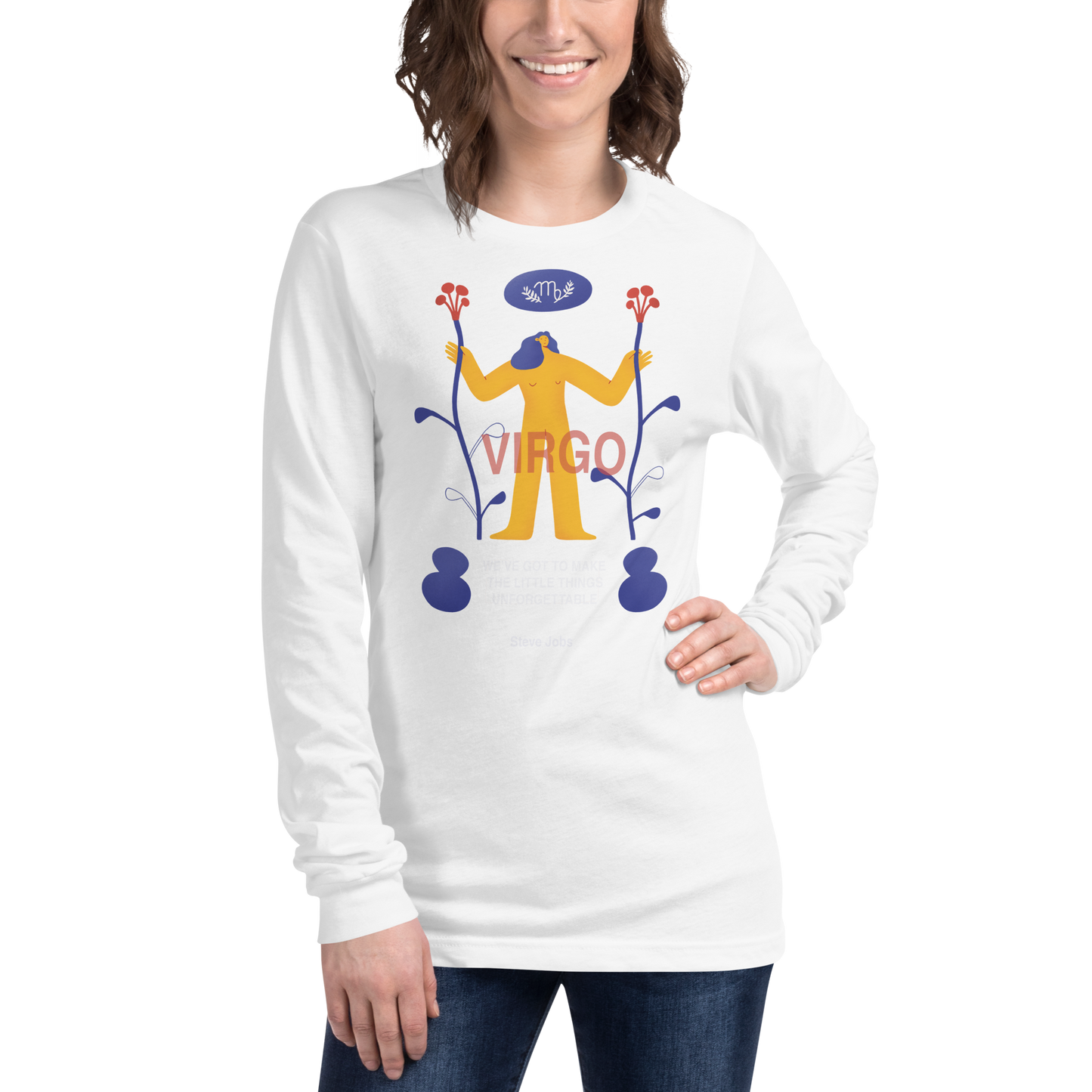 VIRGO Unisex Long Sleeve Tee Steve Jobs Edition