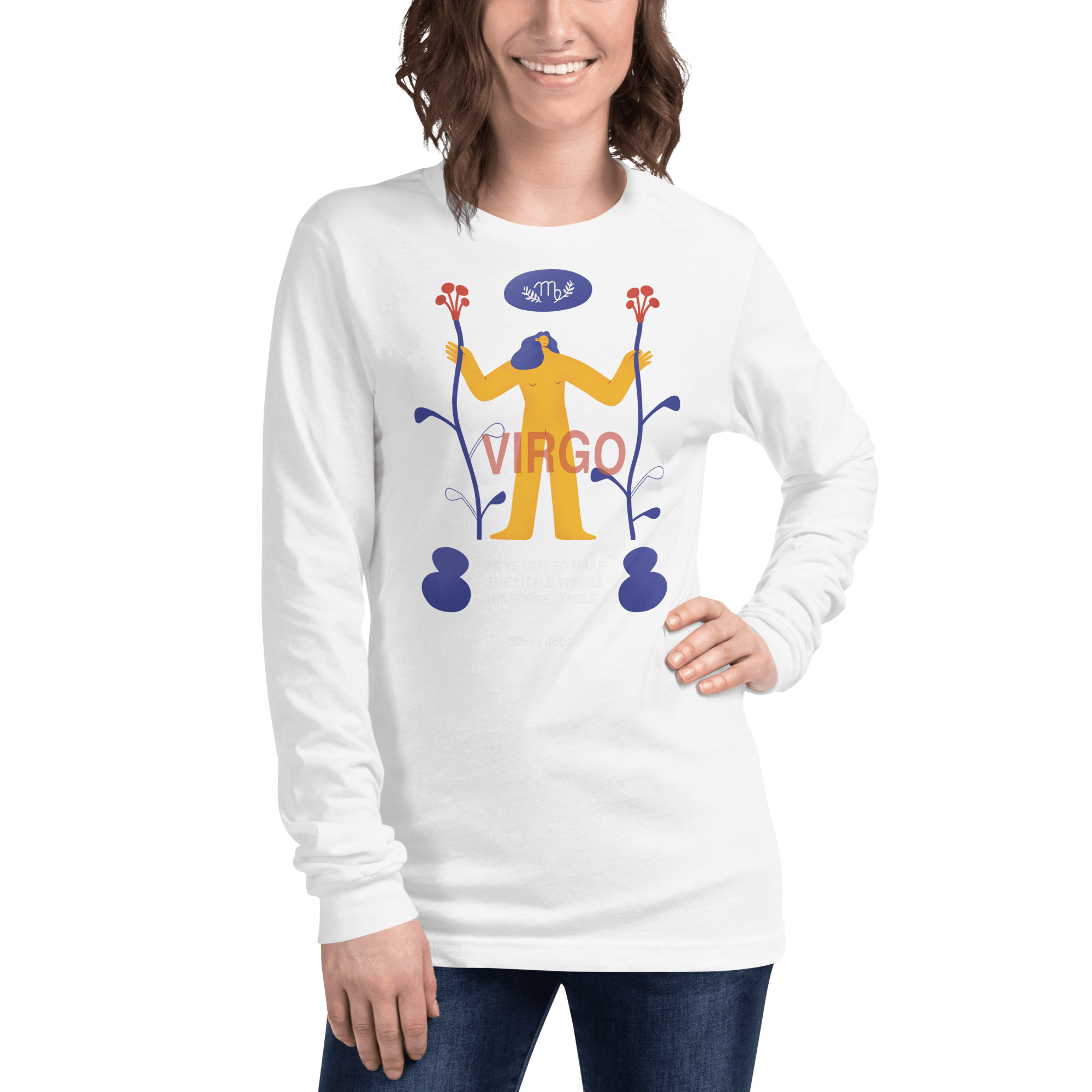 VIRGO Unisex Long Sleeve Tee Steve Jobs Edition - 