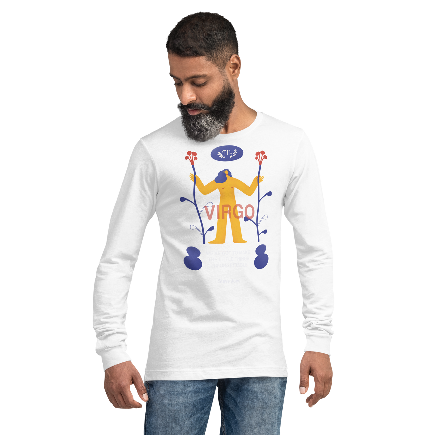 VIRGO Unisex Long Sleeve Tee Steve Jobs Edition