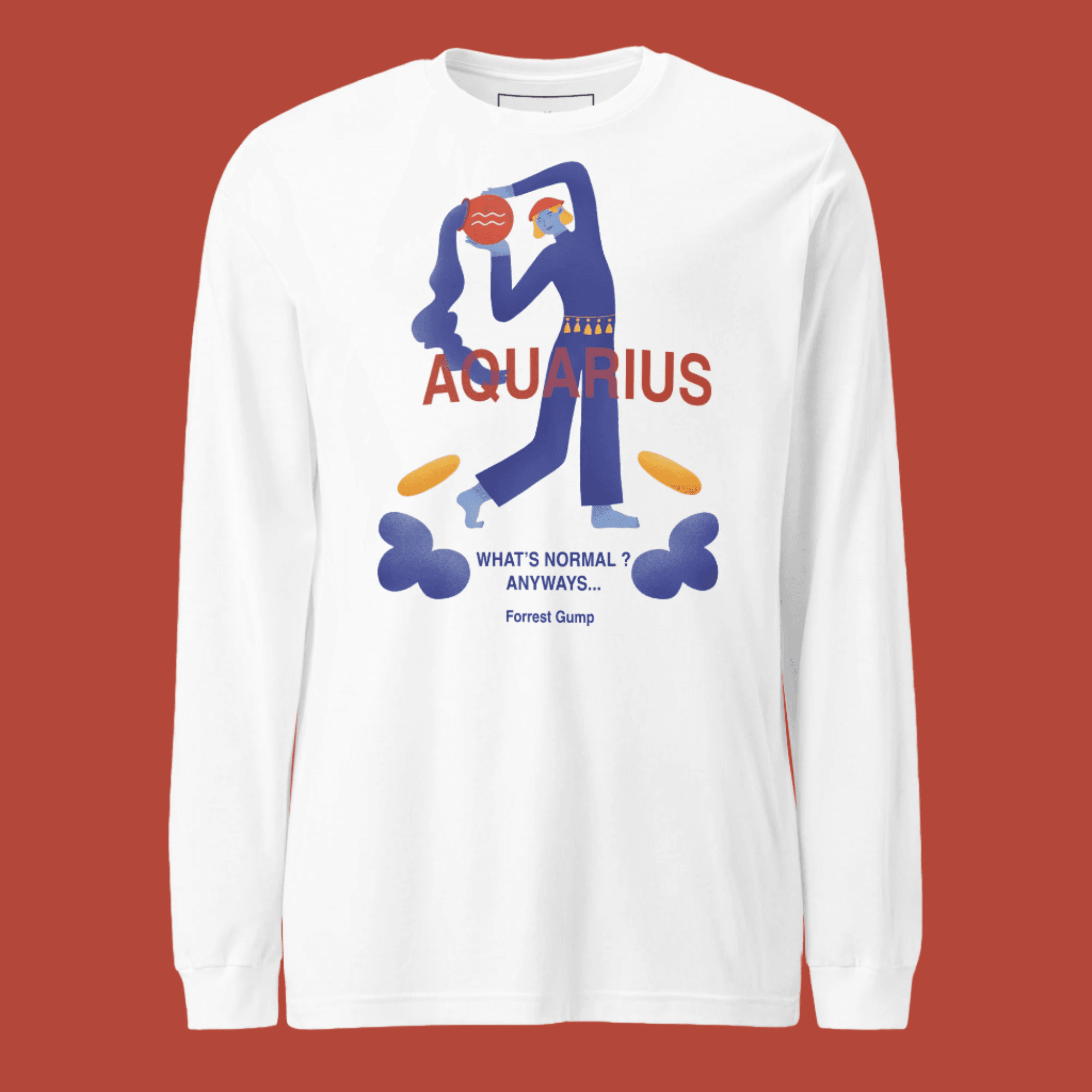 Aquarius Unisex Long Sleeve Tee - Forrest Gump Edition - 