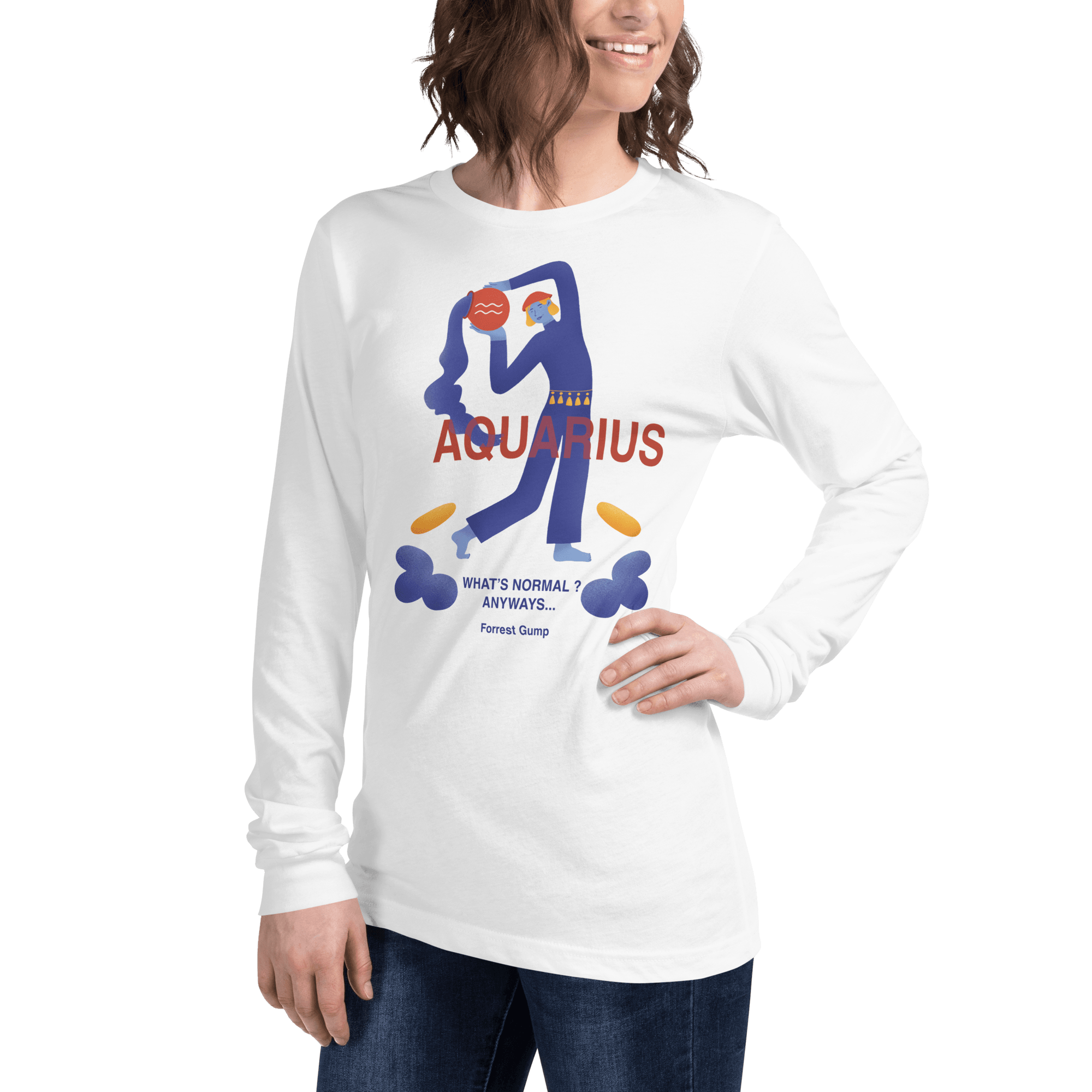 Aquarius Unisex Long Sleeve Tee - Forrest Gump Edition - 