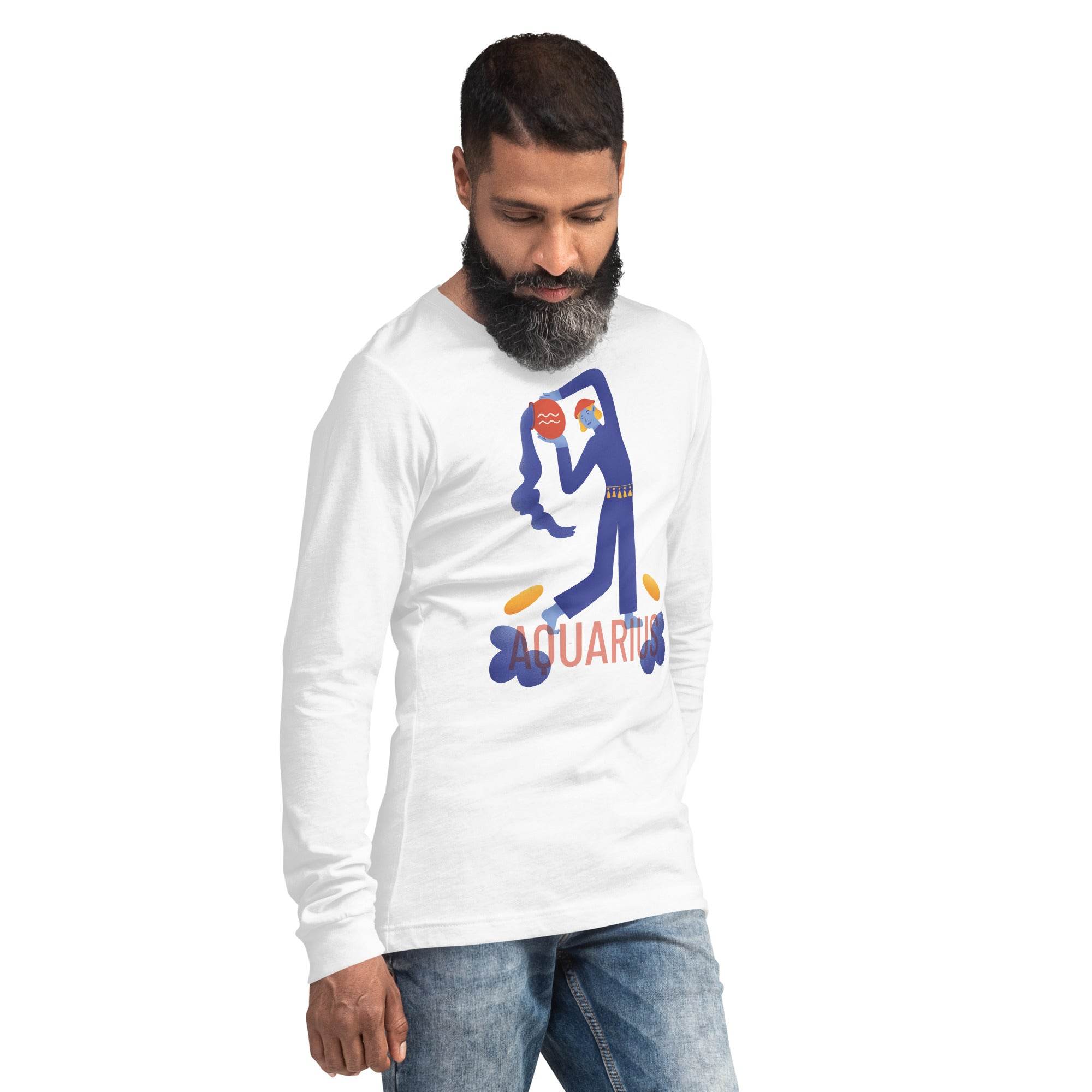 Aquarius Unisex Long Sleeve Tee - Raw Edition - 
