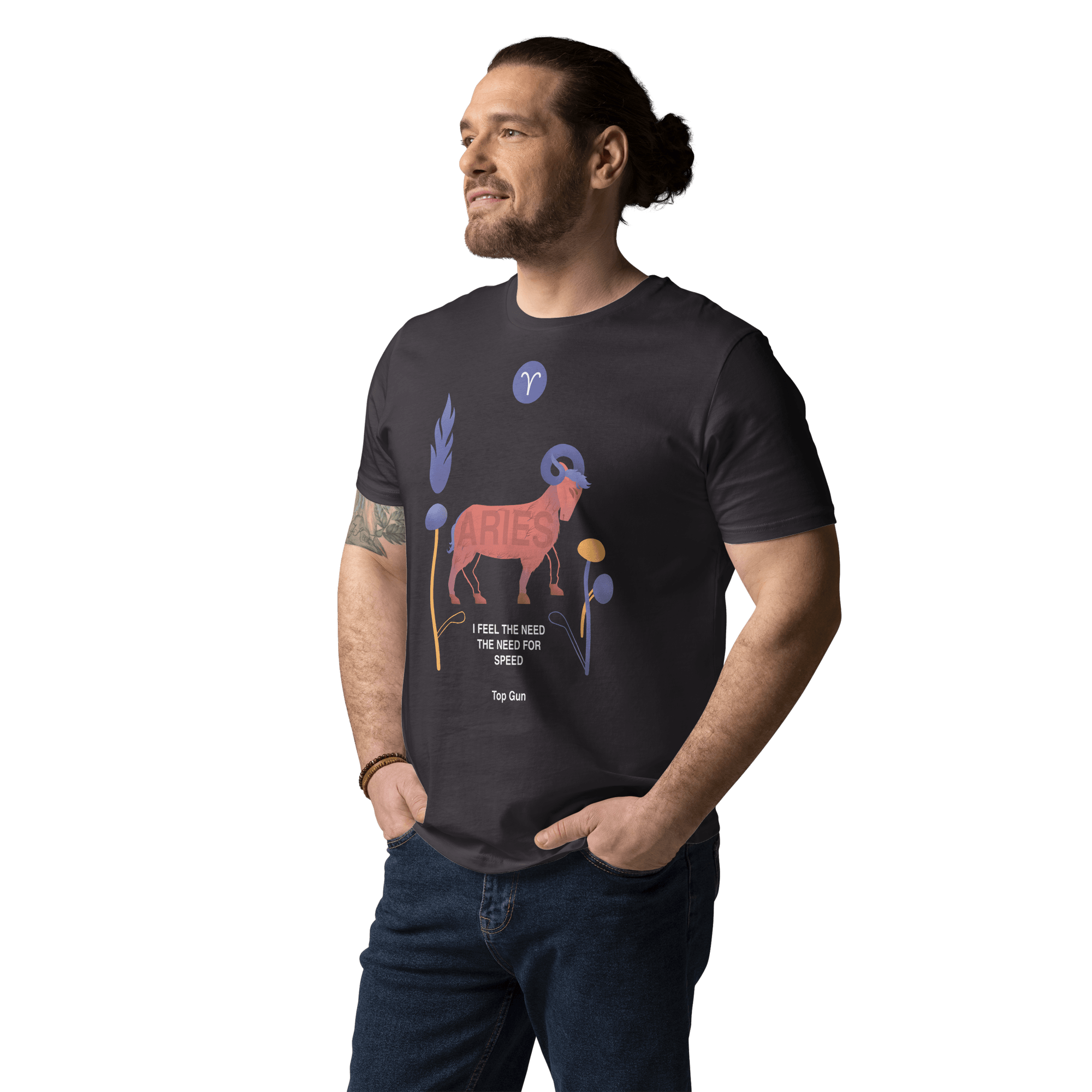 ARIES Unisex Organic Cotton T-Shirt Top Gun - Edition - 