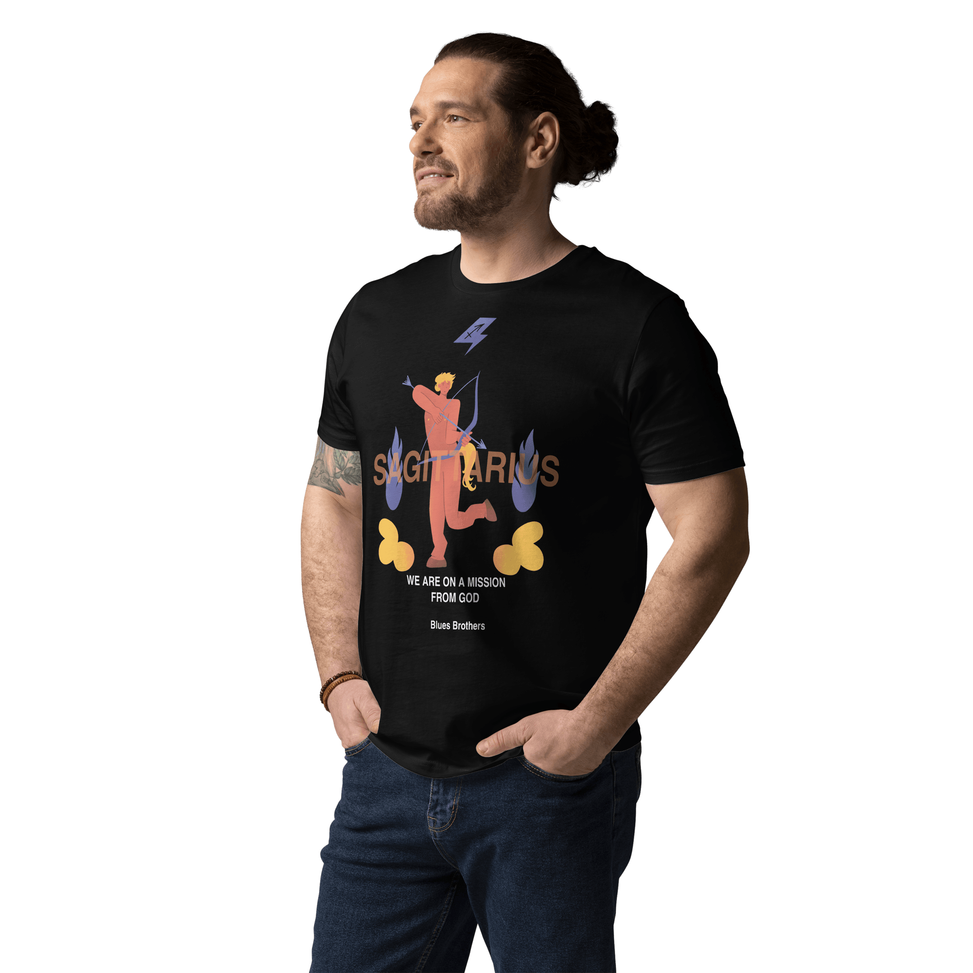 Sagittarius Unisex Organic Cotton T-Shirt - The Blues Brothers Edition - 
