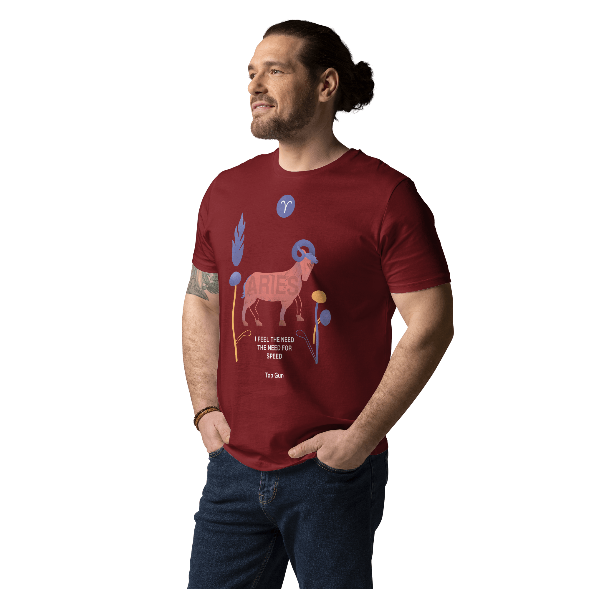 ARIES Unisex Organic Cotton T-Shirt Top Gun - Edition - 