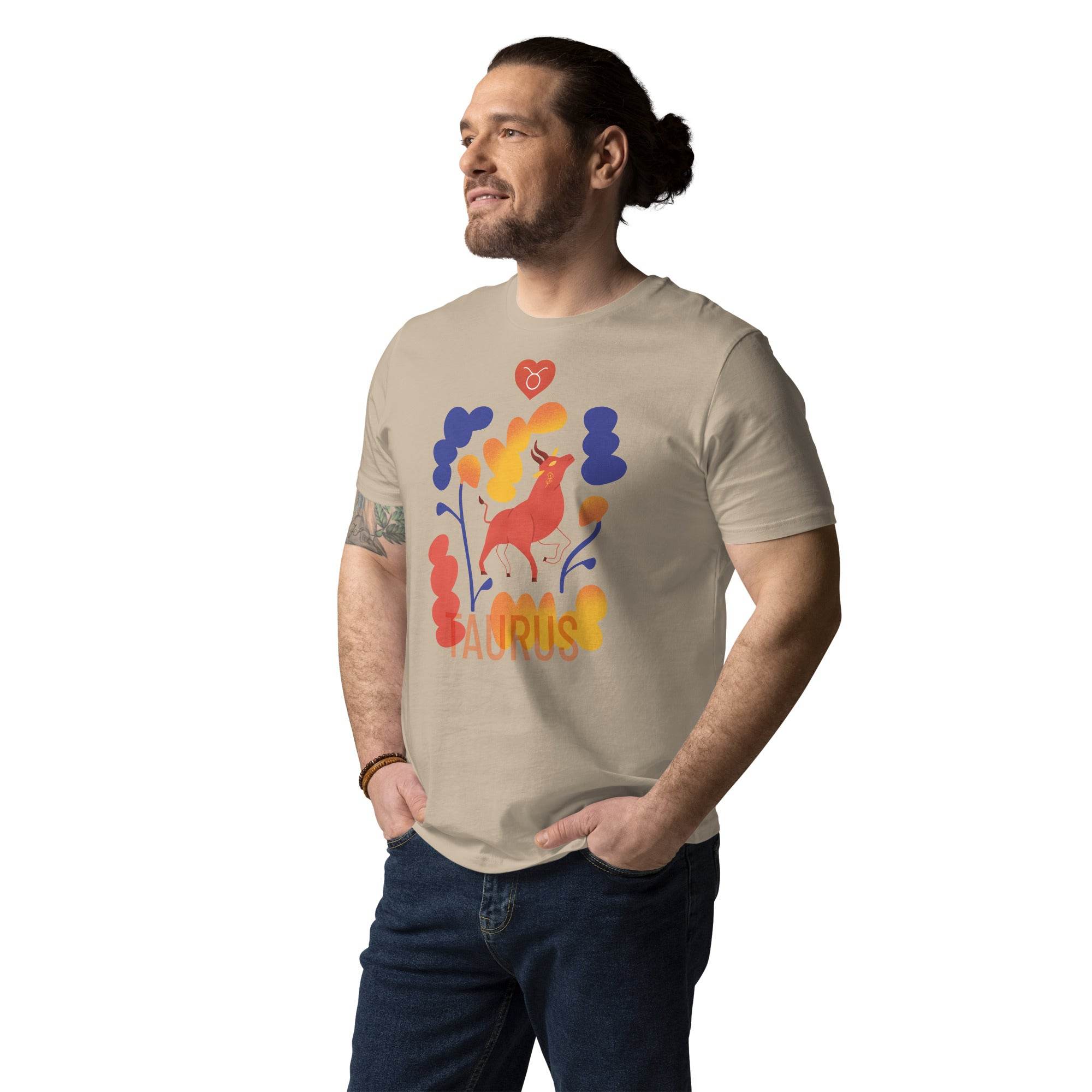 TAURUS Unisex Organic Cotton T-Shirt Raw - 