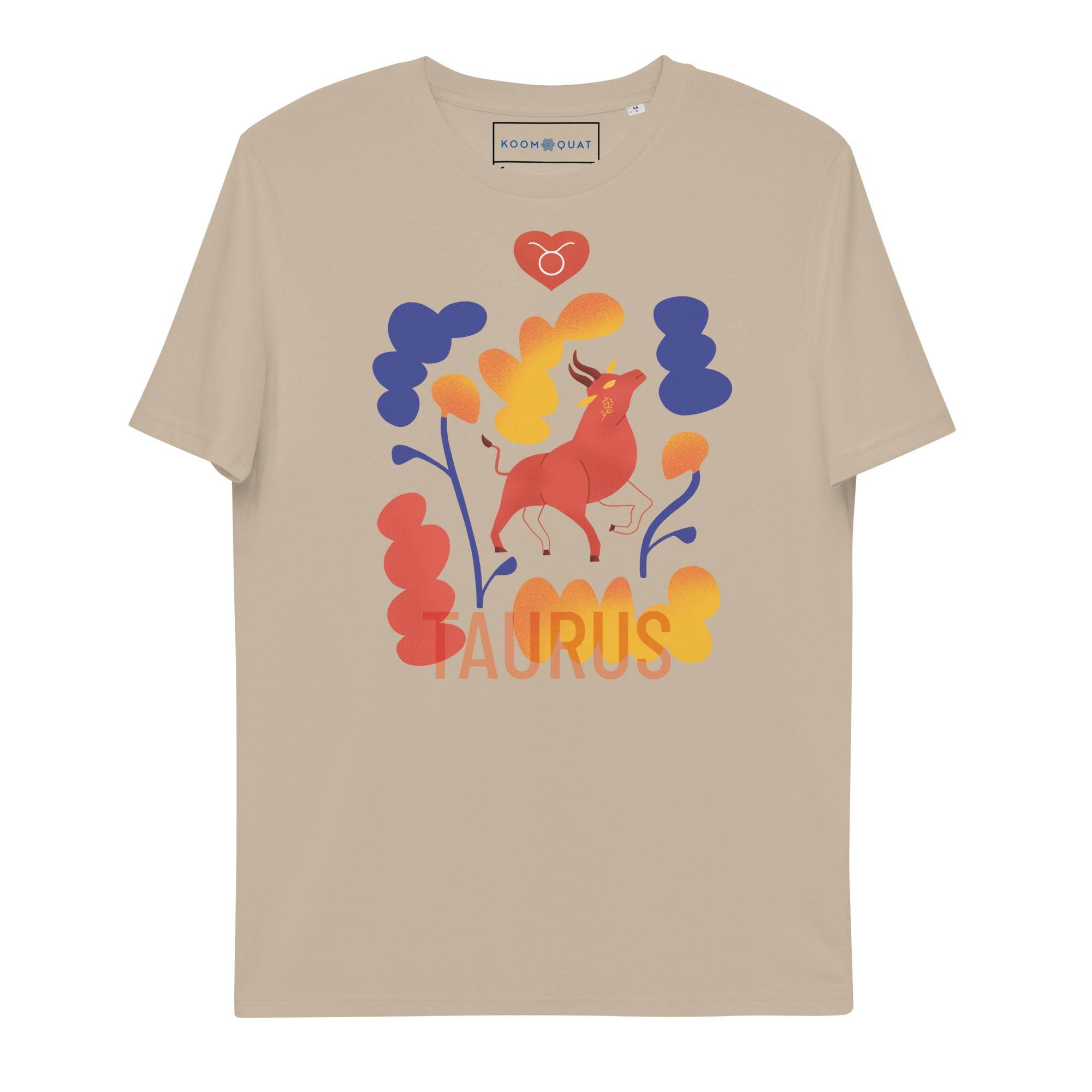 TAURUS Unisex Organic Cotton T-Shirt Raw - 