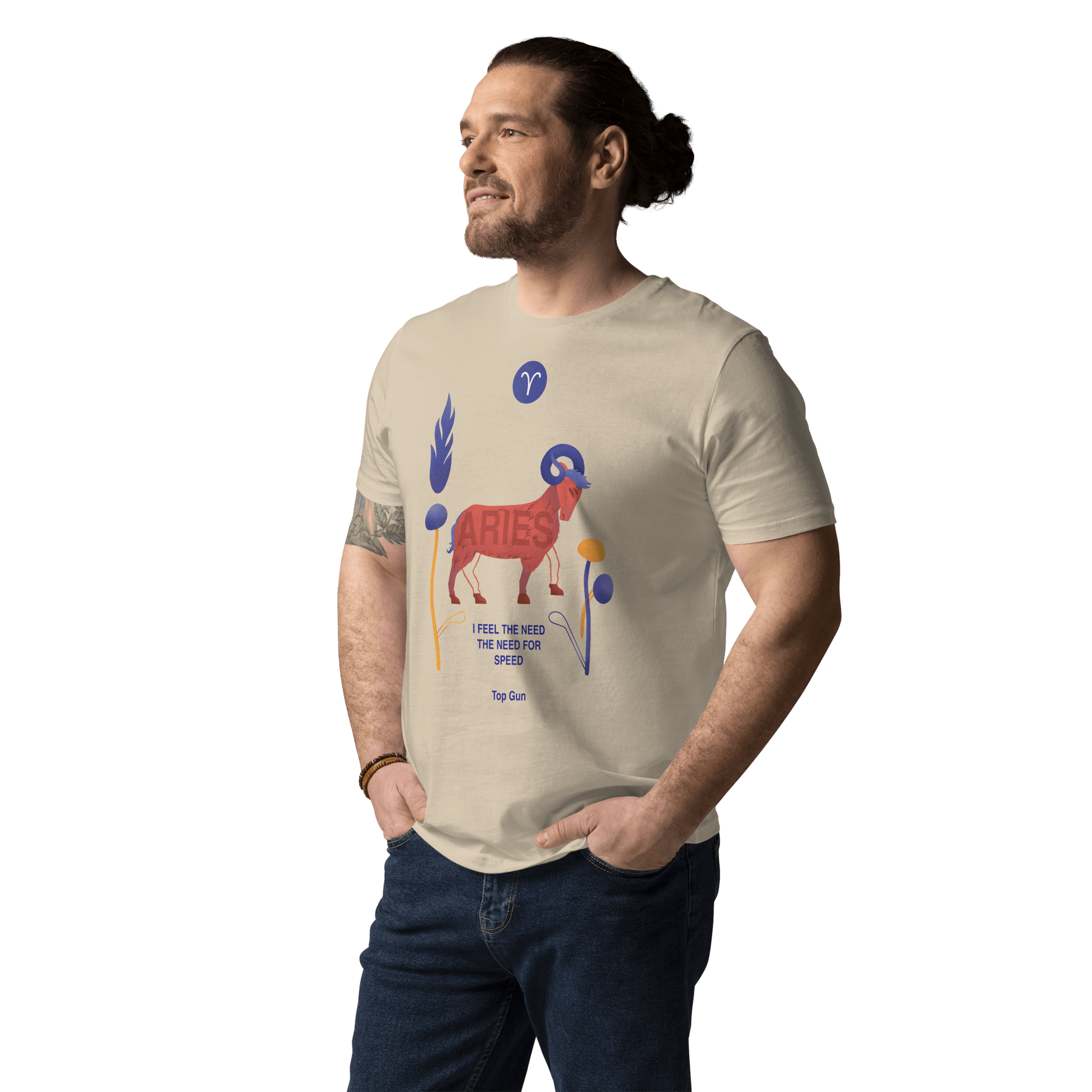 ARIES Unisex Organic Cotton T-Shirt Top Gun - Edition - 