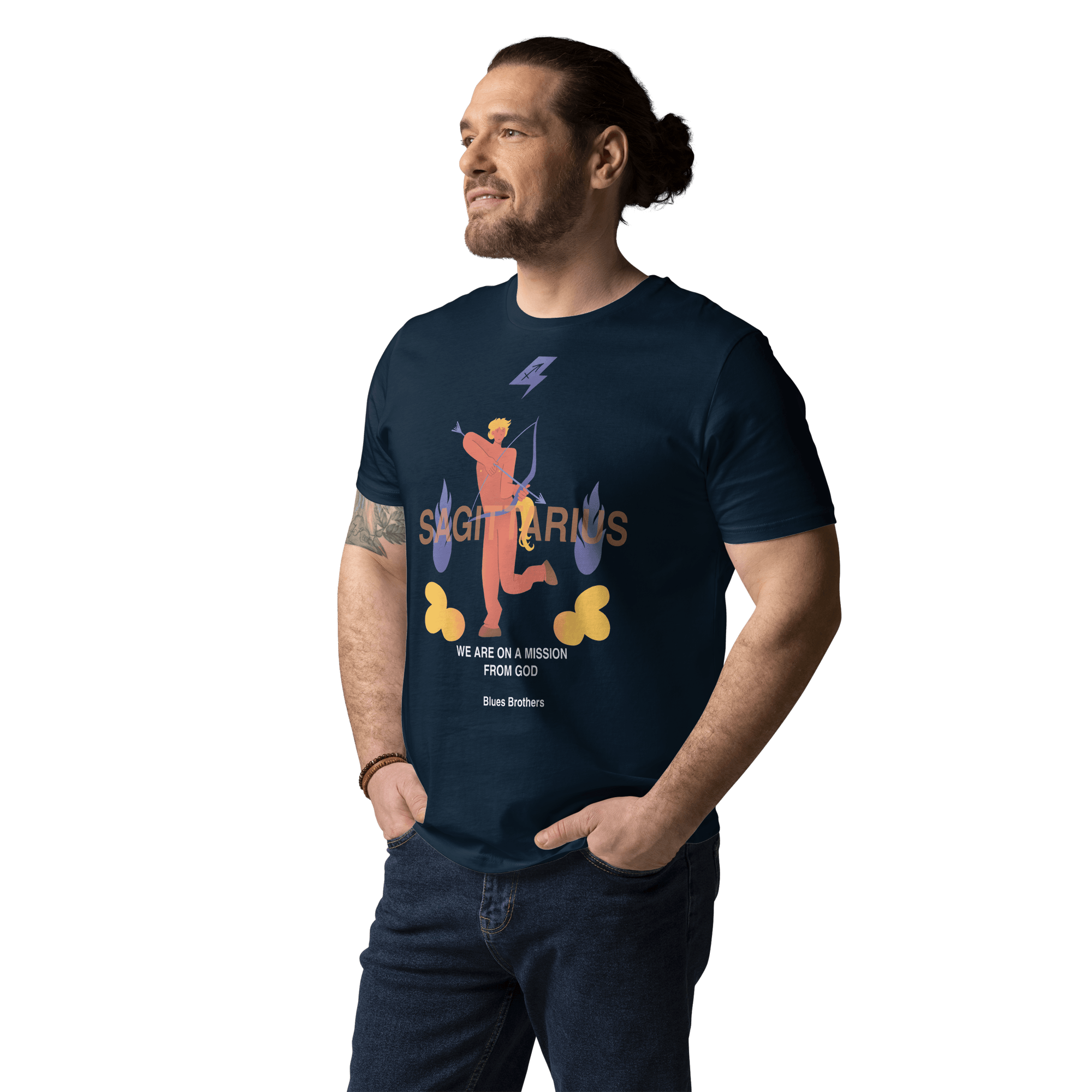 Sagittarius Unisex Organic Cotton T-Shirt - The Blues Brothers Edition - 