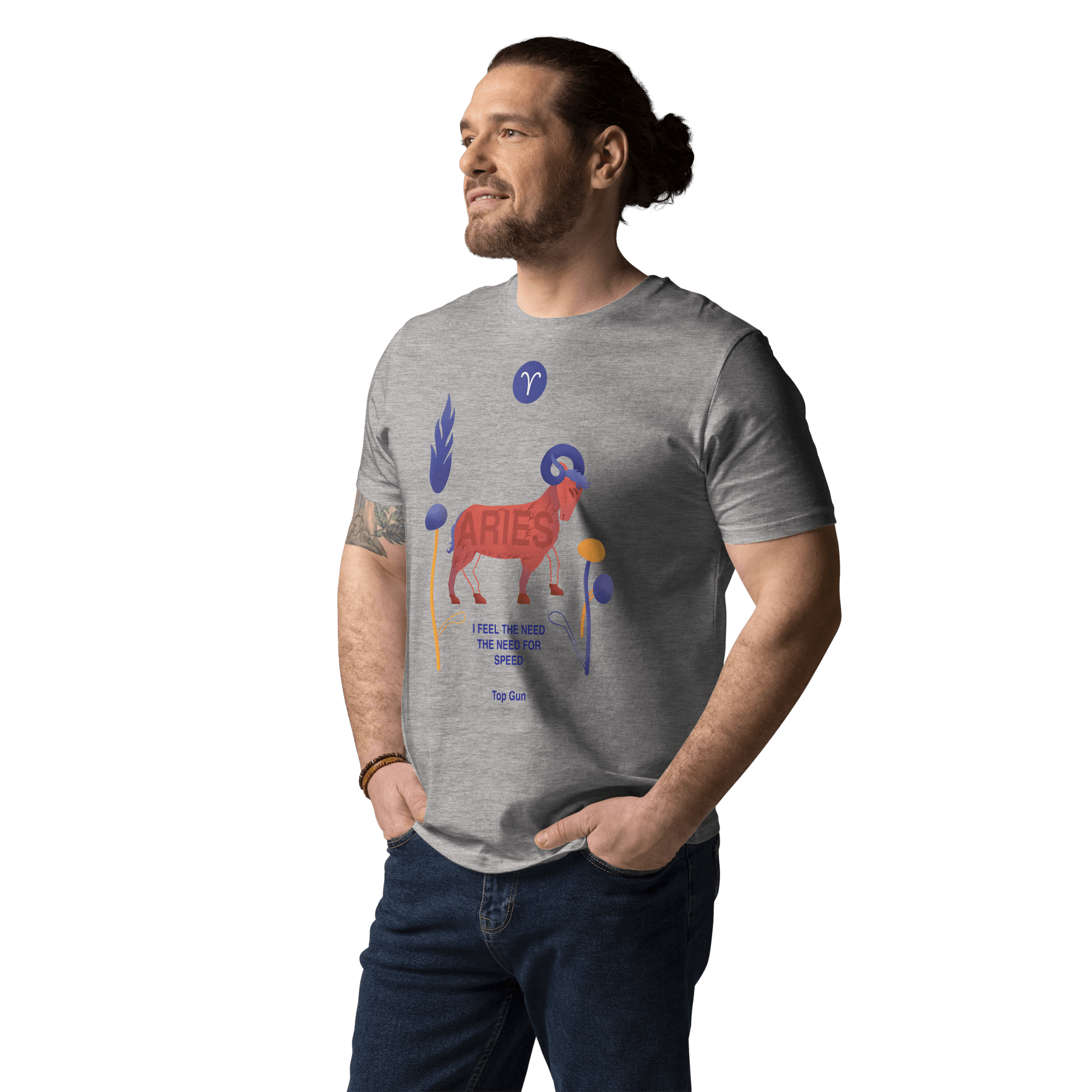 ARIES Unisex Organic Cotton T-Shirt Top Gun - Edition - 