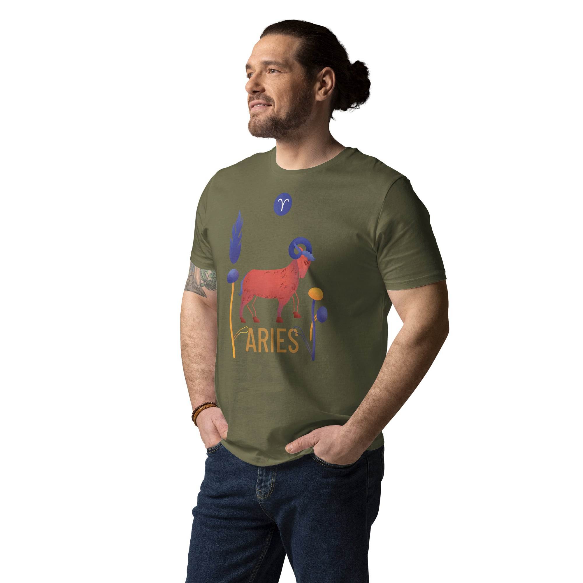 Aries Unisex Organic Cotton T-Shirt Raw - 