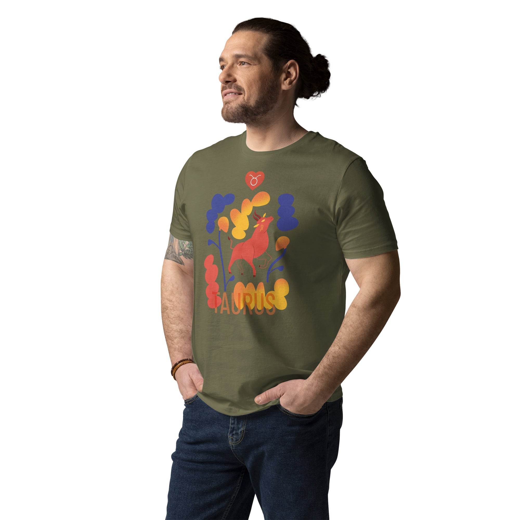 TAURUS Unisex Organic Cotton T-Shirt Raw - 