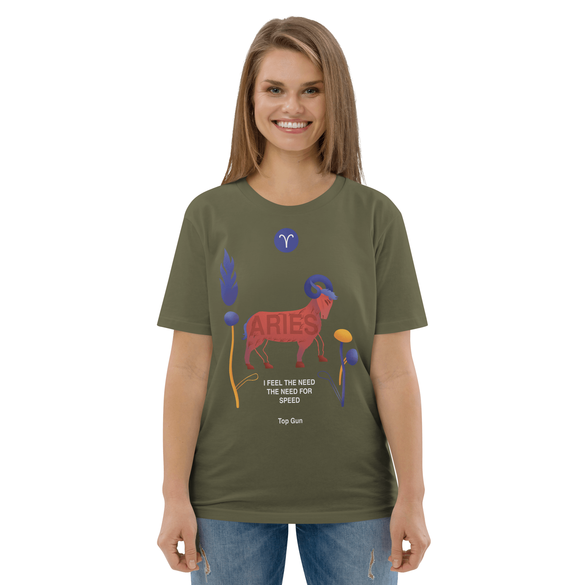 ARIES Unisex Organic Cotton T-Shirt Top Gun - Edition - 