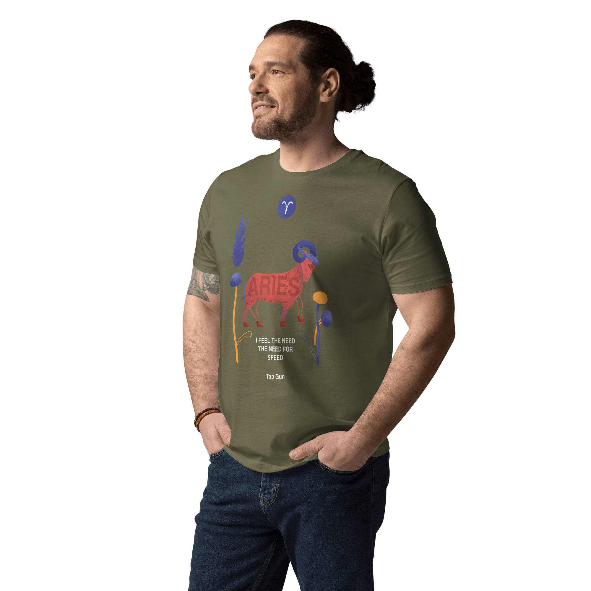 ARIES Unisex Organic Cotton T-Shirt Top Gun - Edition - 