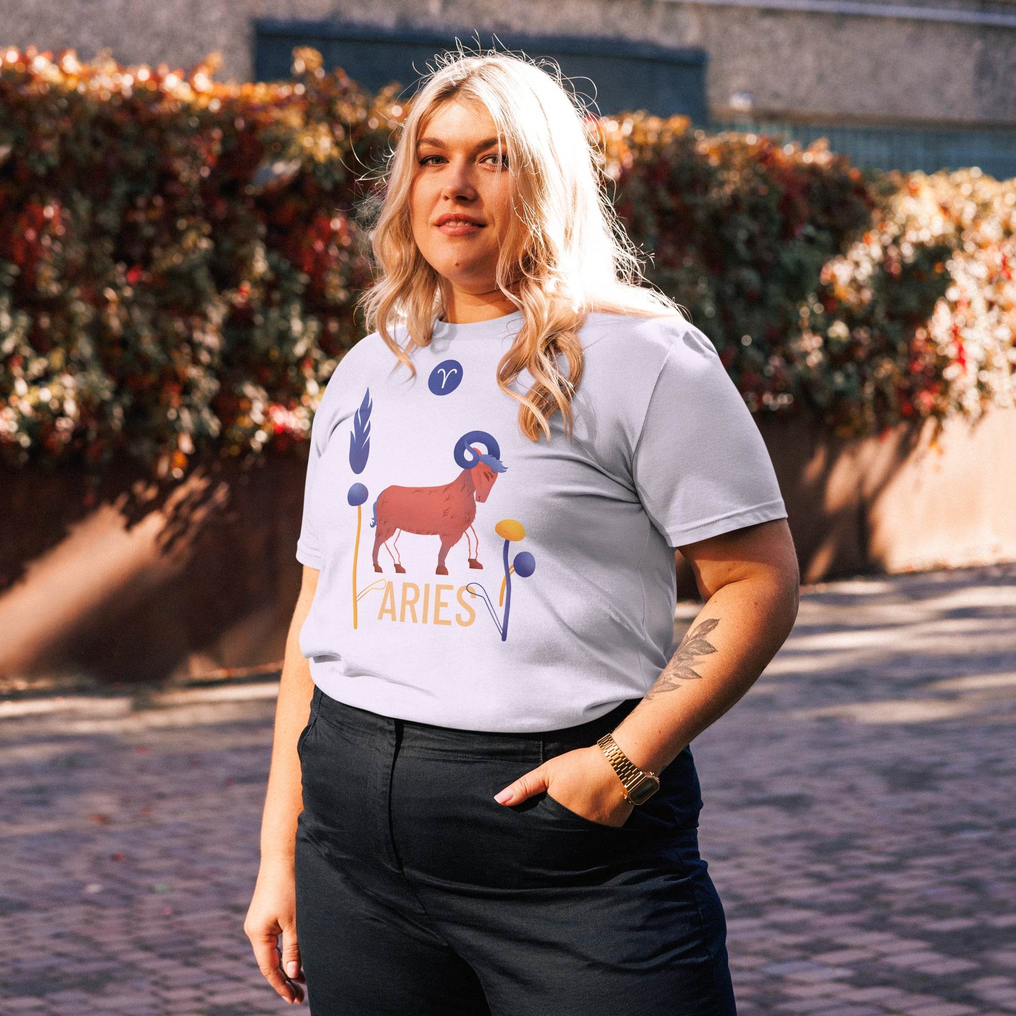 Aries Unisex Organic Cotton T-Shirt Raw - 
