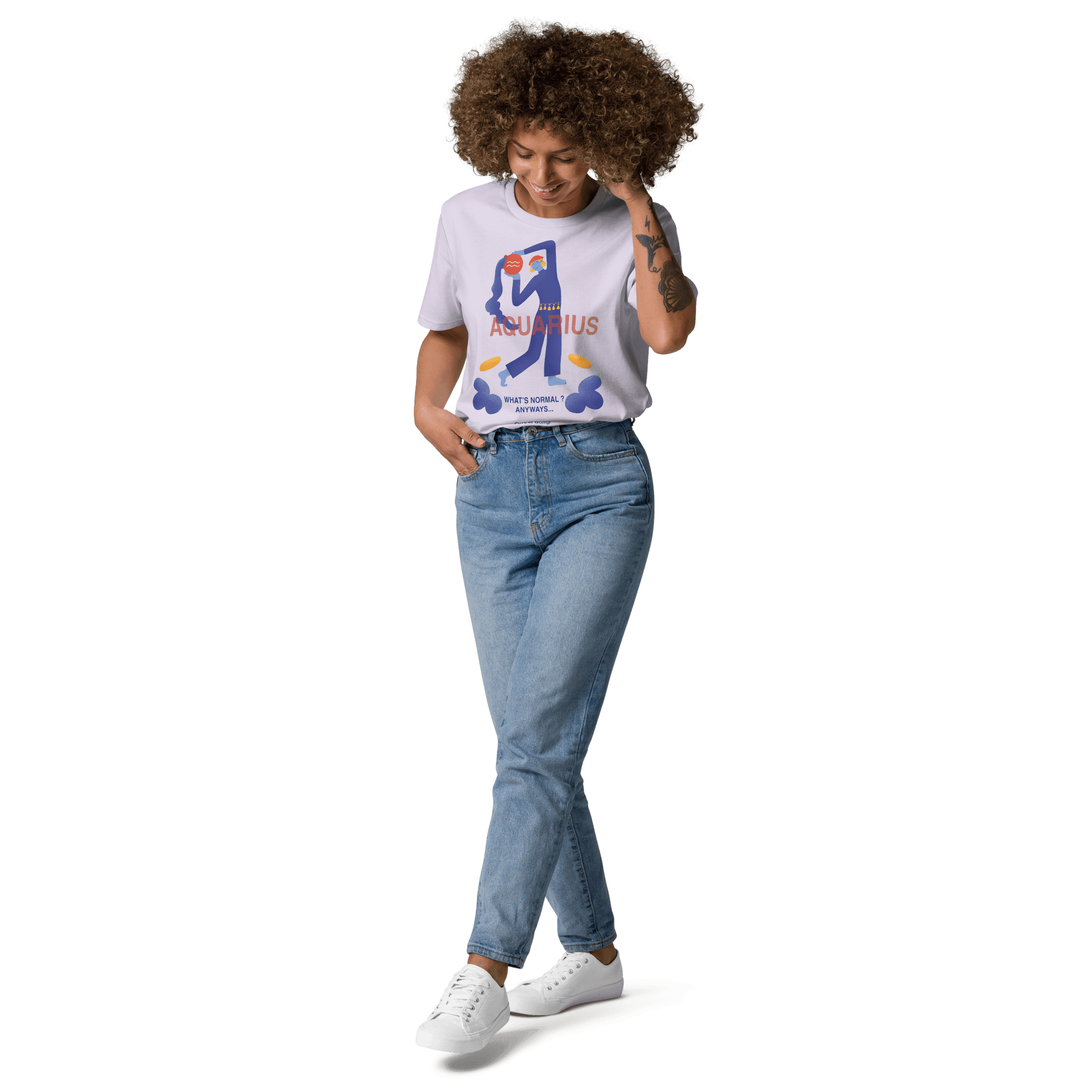 Aquarius Unisex Organic Cotton T-Shirt - Forrest Gump Edition (New Layout) - Black / S