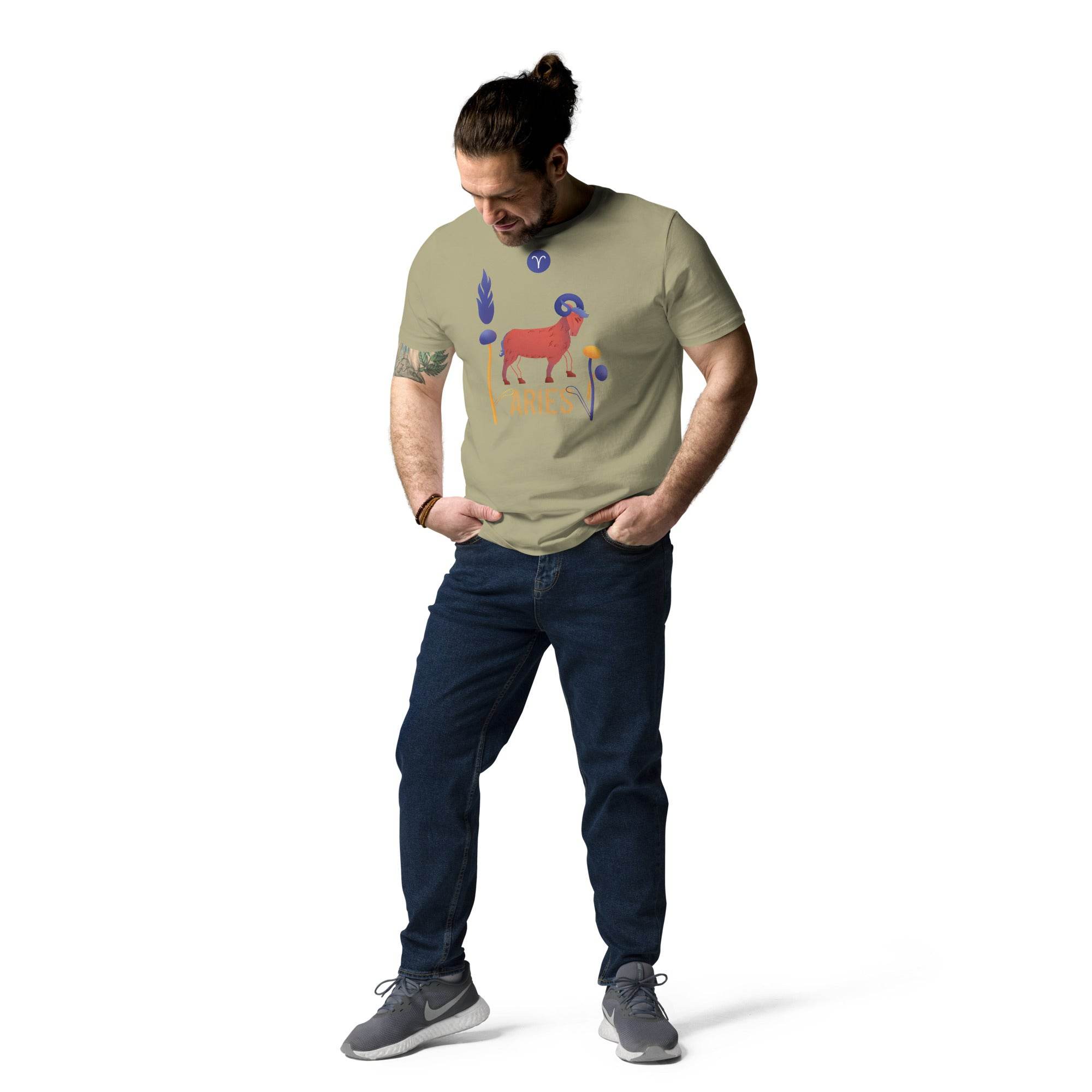 Aries Unisex Organic Cotton T-Shirt Raw - 