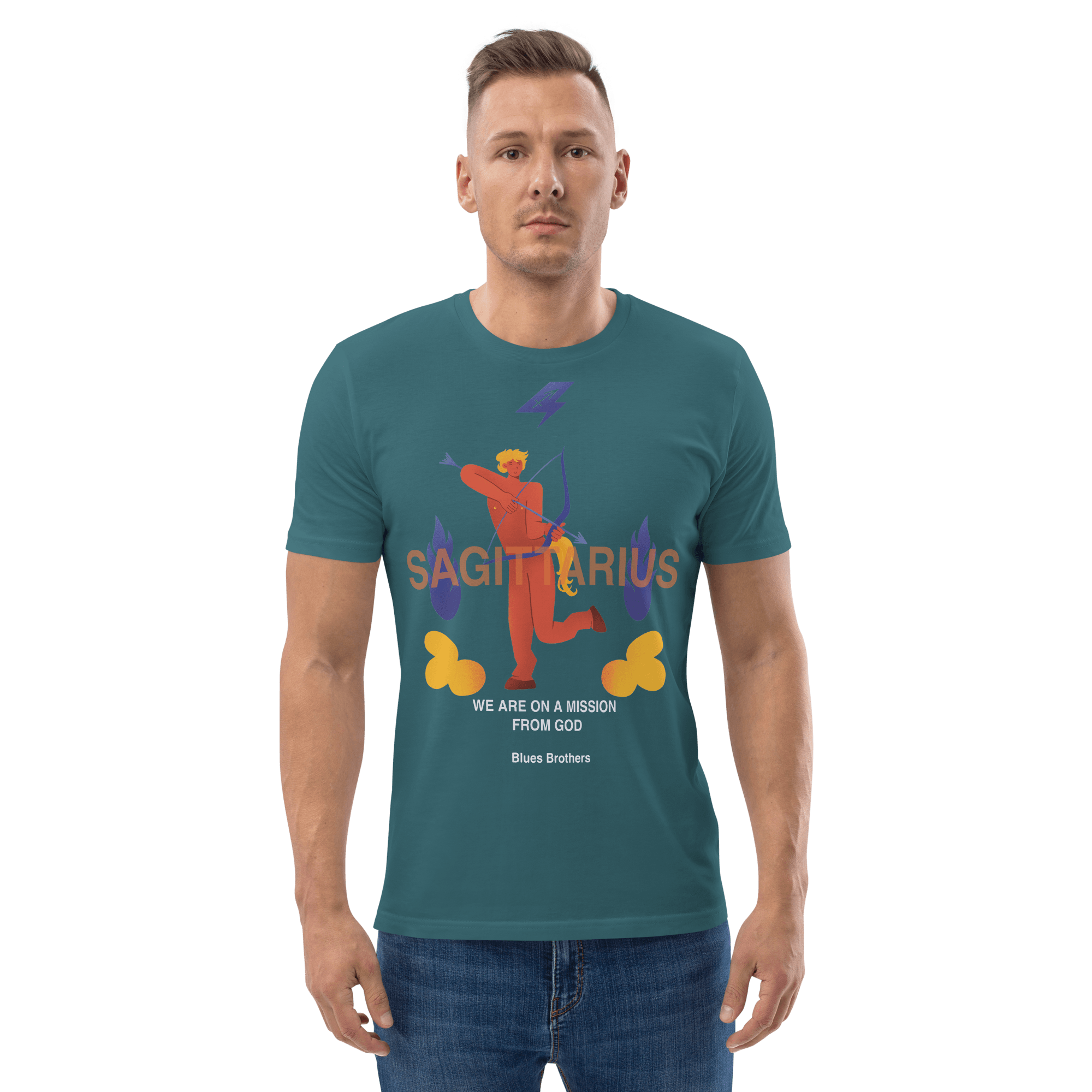 Sagittarius Unisex Organic Cotton T-Shirt - The Blues Brothers Edition - 