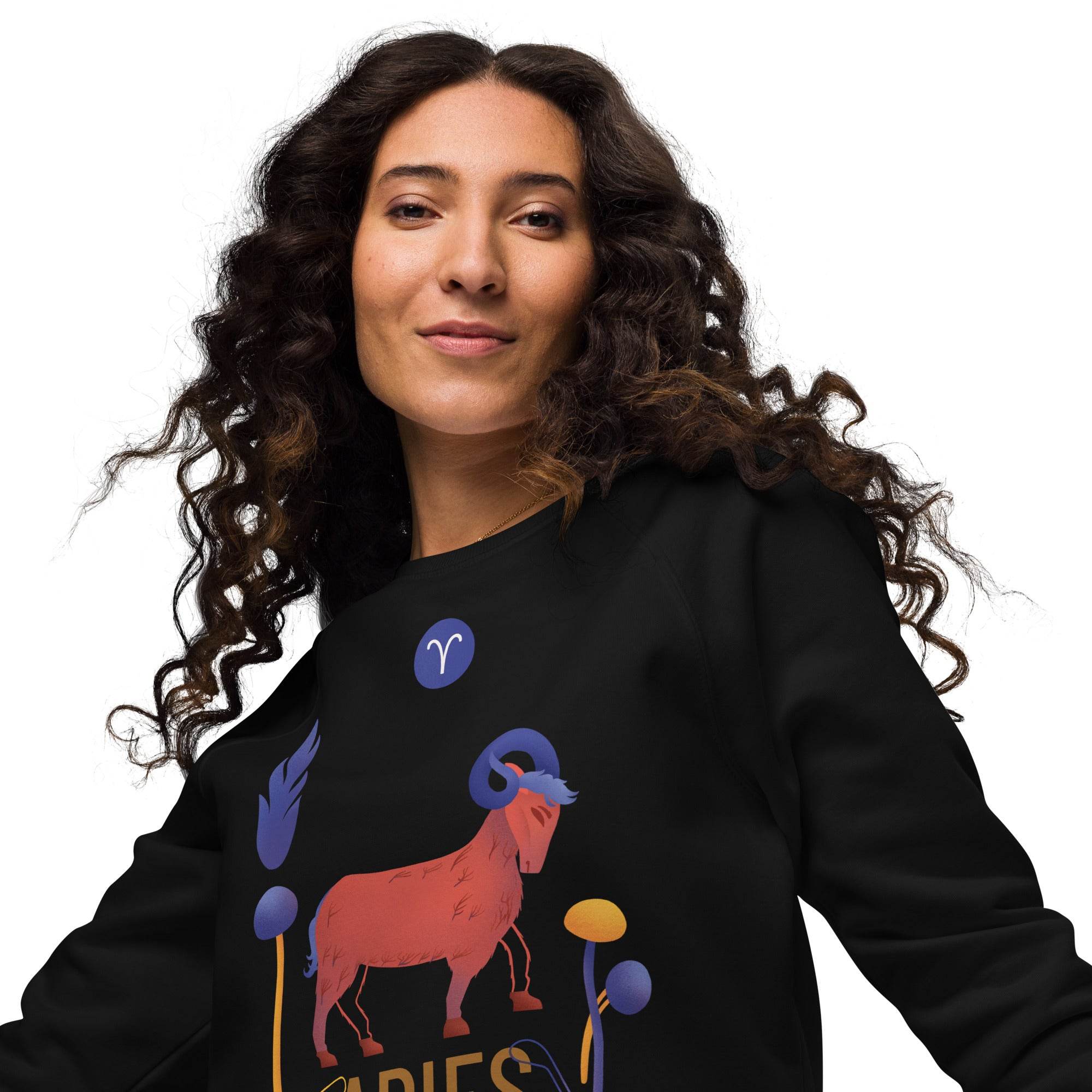 Aries Unisex Organic Raglan Sweatshirt Raw - 