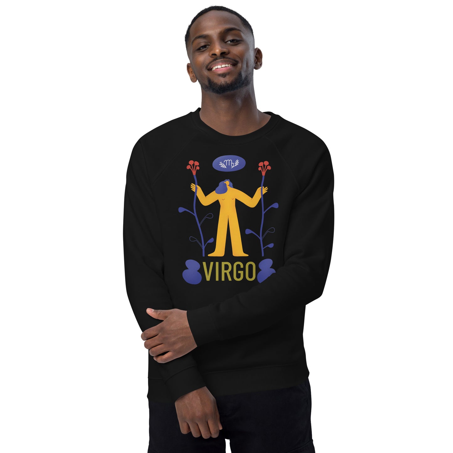 Virgo Unisex Organic Raglan Sweatshirt - Raw Edition