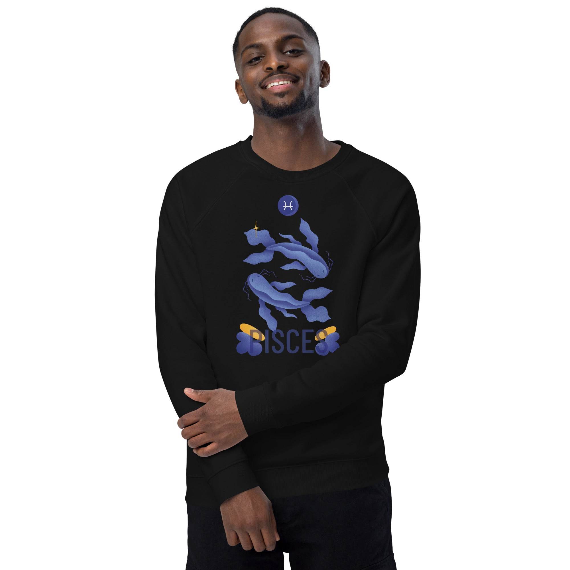 Pisces Unisex Organic Raglan Sweatshirt - Raw Edition - 