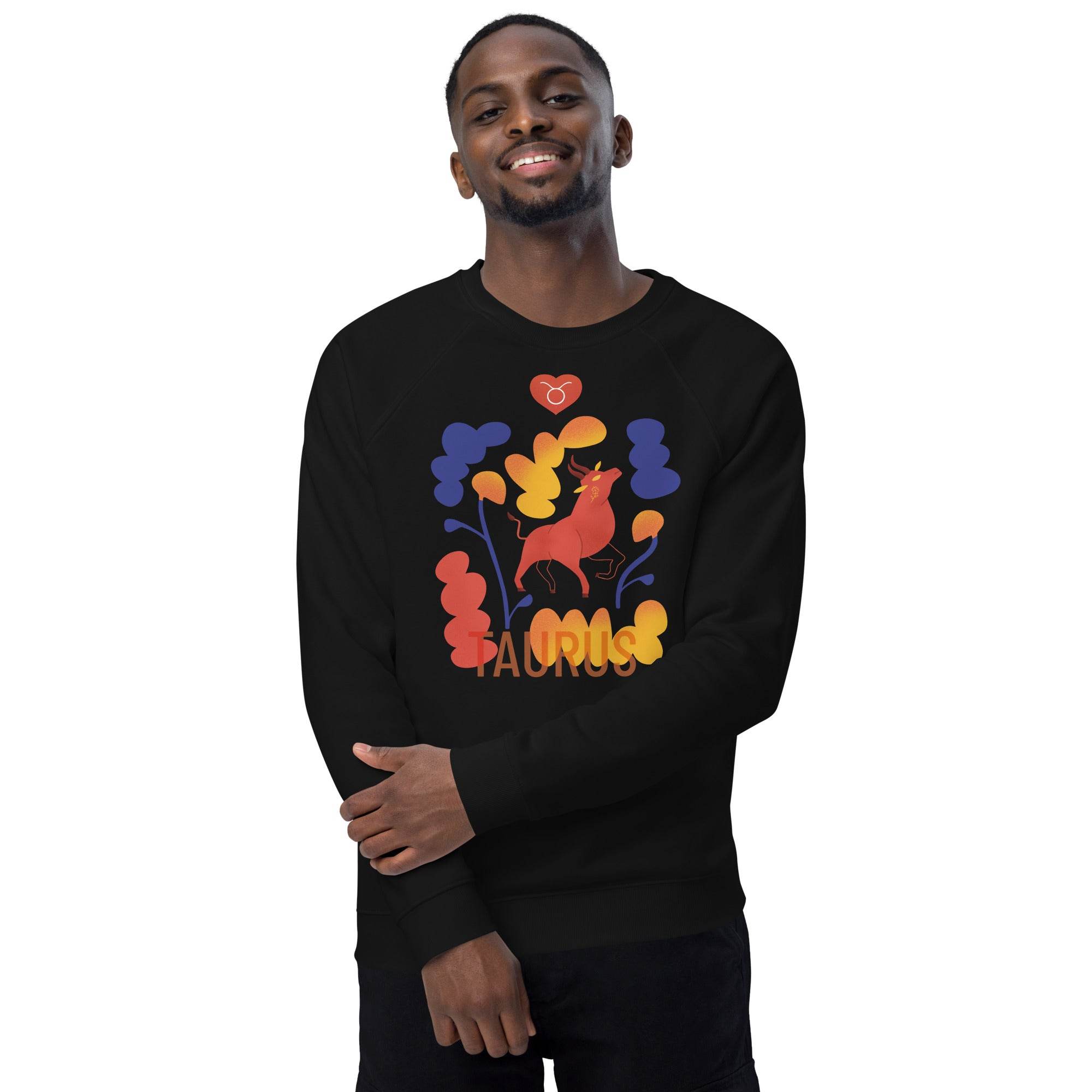 TAURUS Unisex Organic Raglan Sweatshirt Raw - 