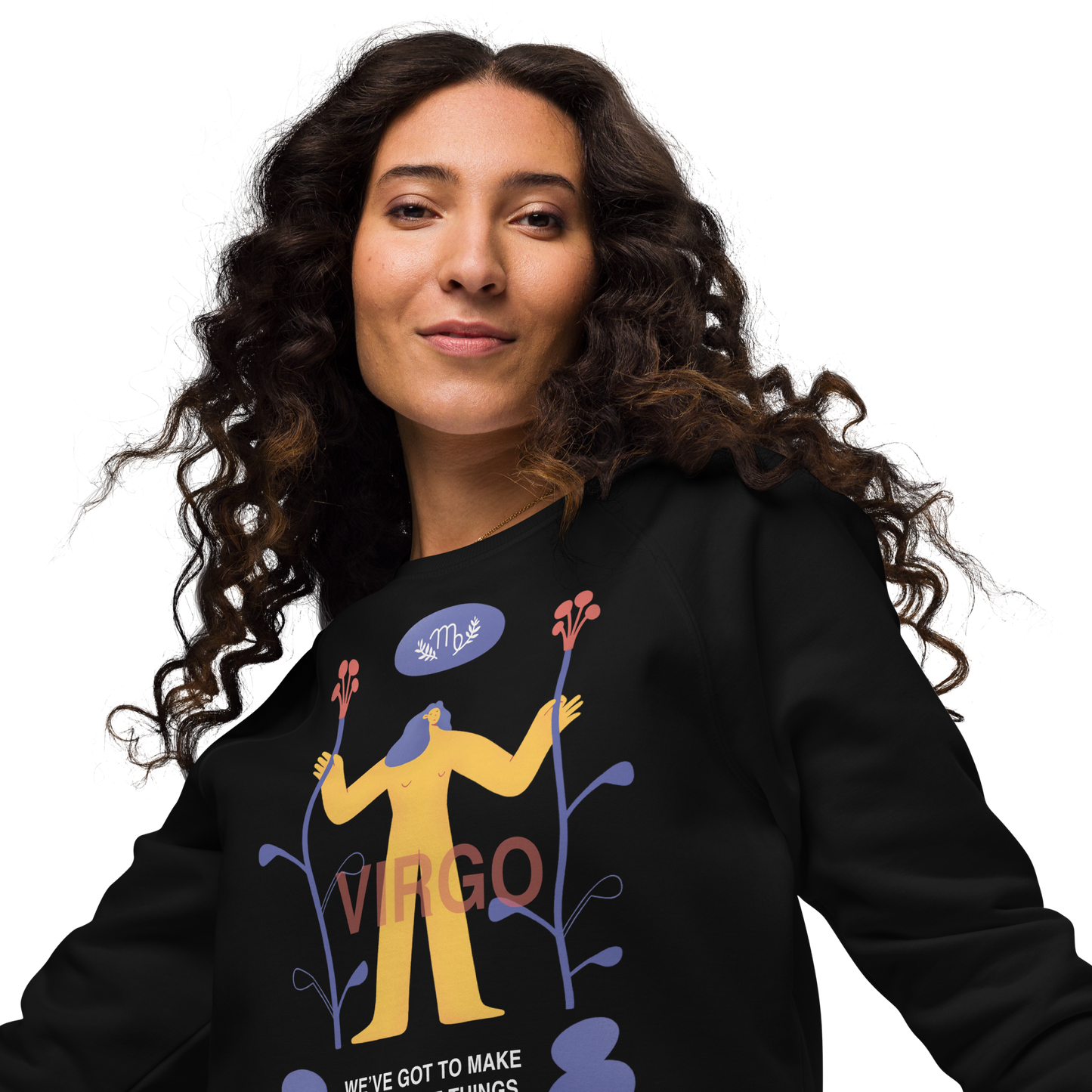 Virgo Unisex Organic Raglan Sweatshirt - Steve Jobs Edition