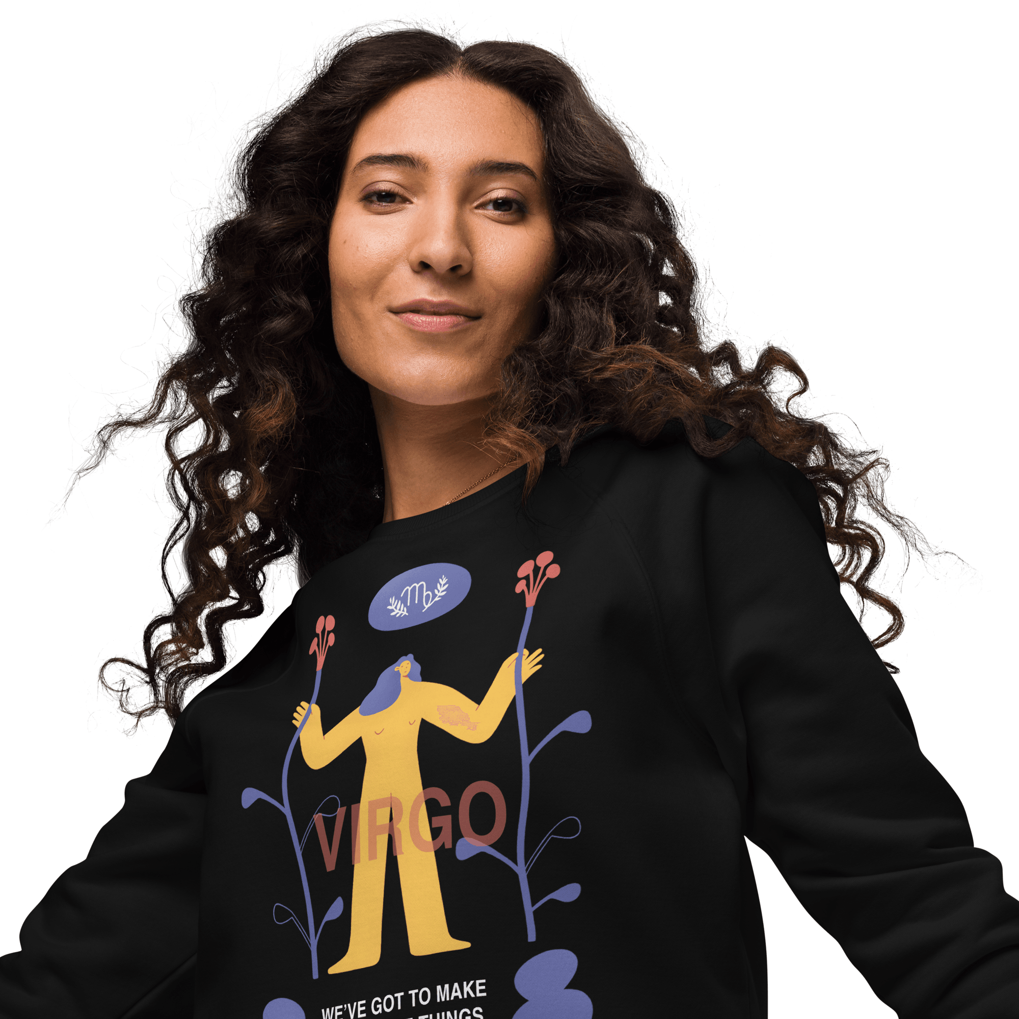 Virgo Unisex Organic Raglan Sweatshirt - Steve Jobs Edition - 