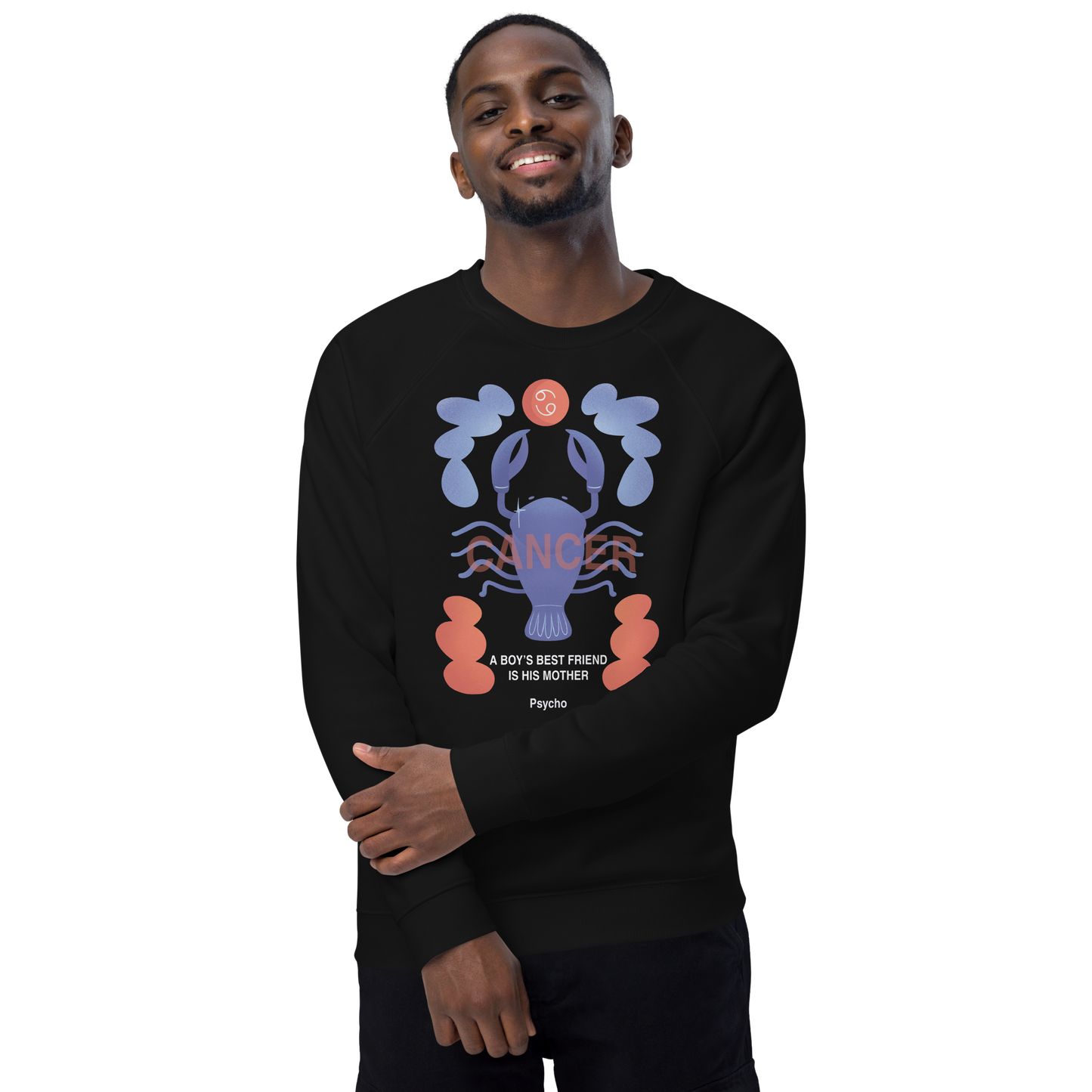 Cancer Unisex Organic Raglan Sweatshirt - Psycho Edition