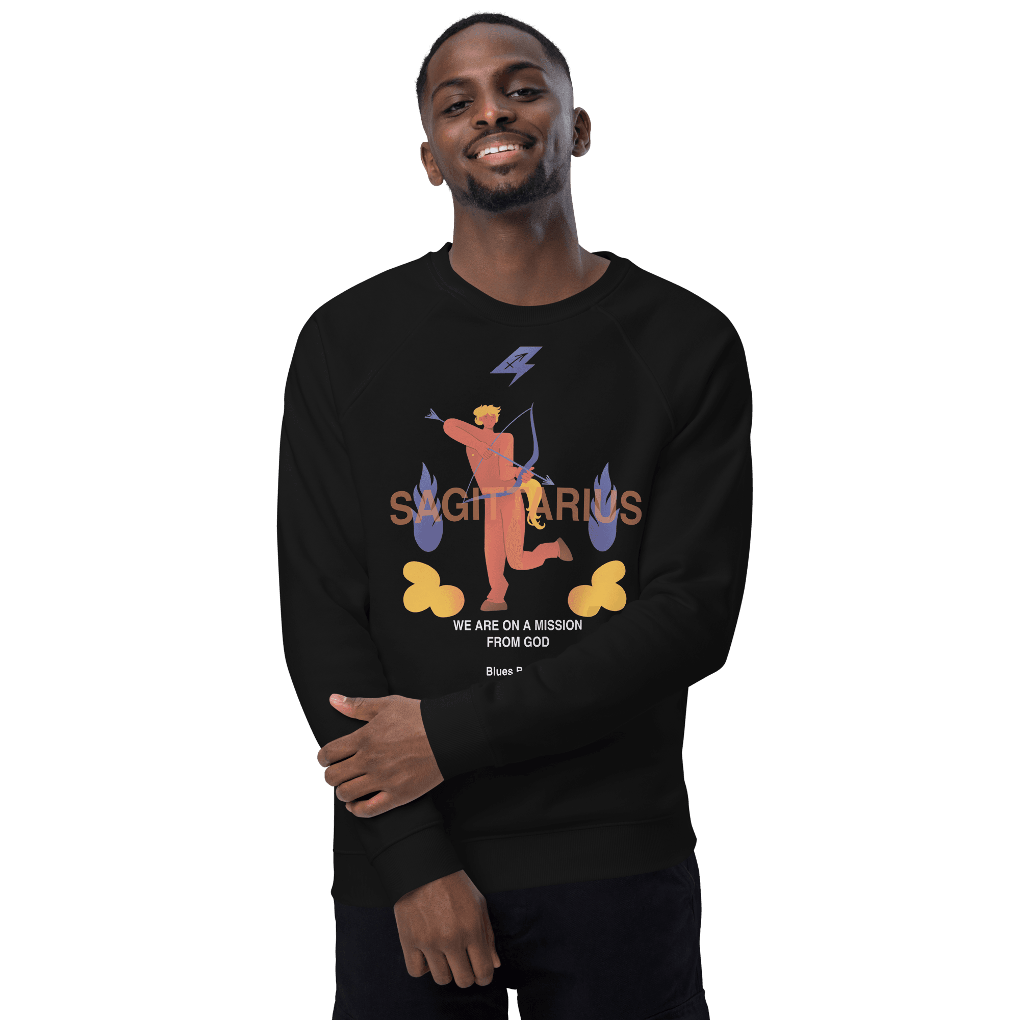 Sagittarius Unisex Organic Raglan Sweatshirt - The Blues Brothers Edition - 