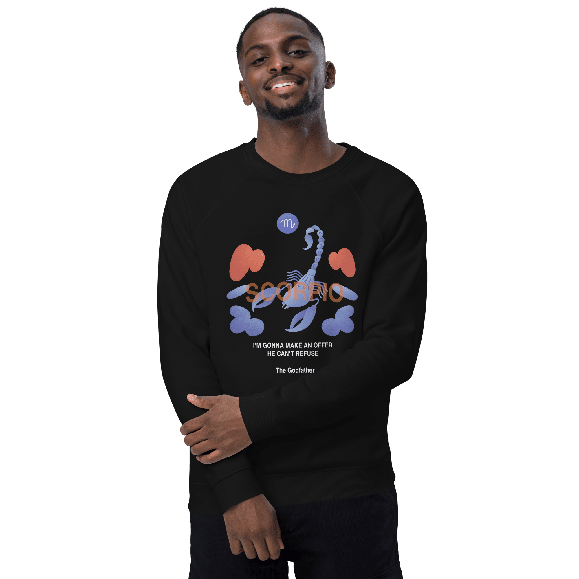 Scorpio Unisex Organic Raglan Sweatshirt - Godfather B Edition - 