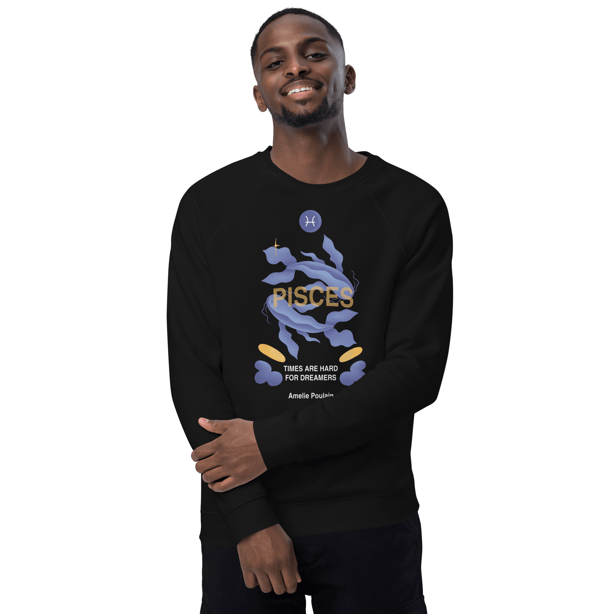 Pisces Unisex Organic Raglan Sweatshirt - Amelie Poulain Edition - 