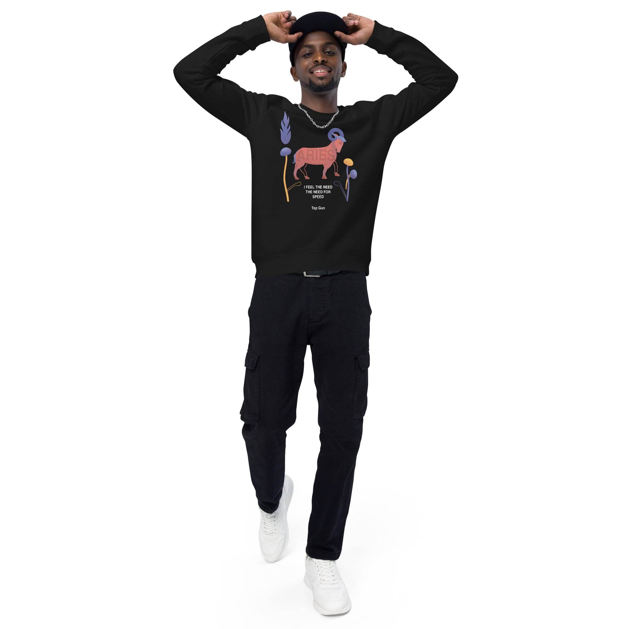 Aries Unisex Organic Raglan Sweatshirt Top Gun - Edition - 