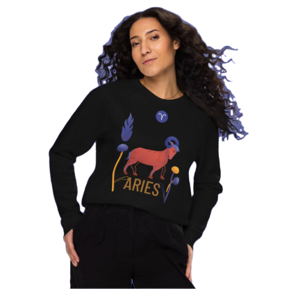 Aries Unisex Organic Raglan Sweatshirt Raw