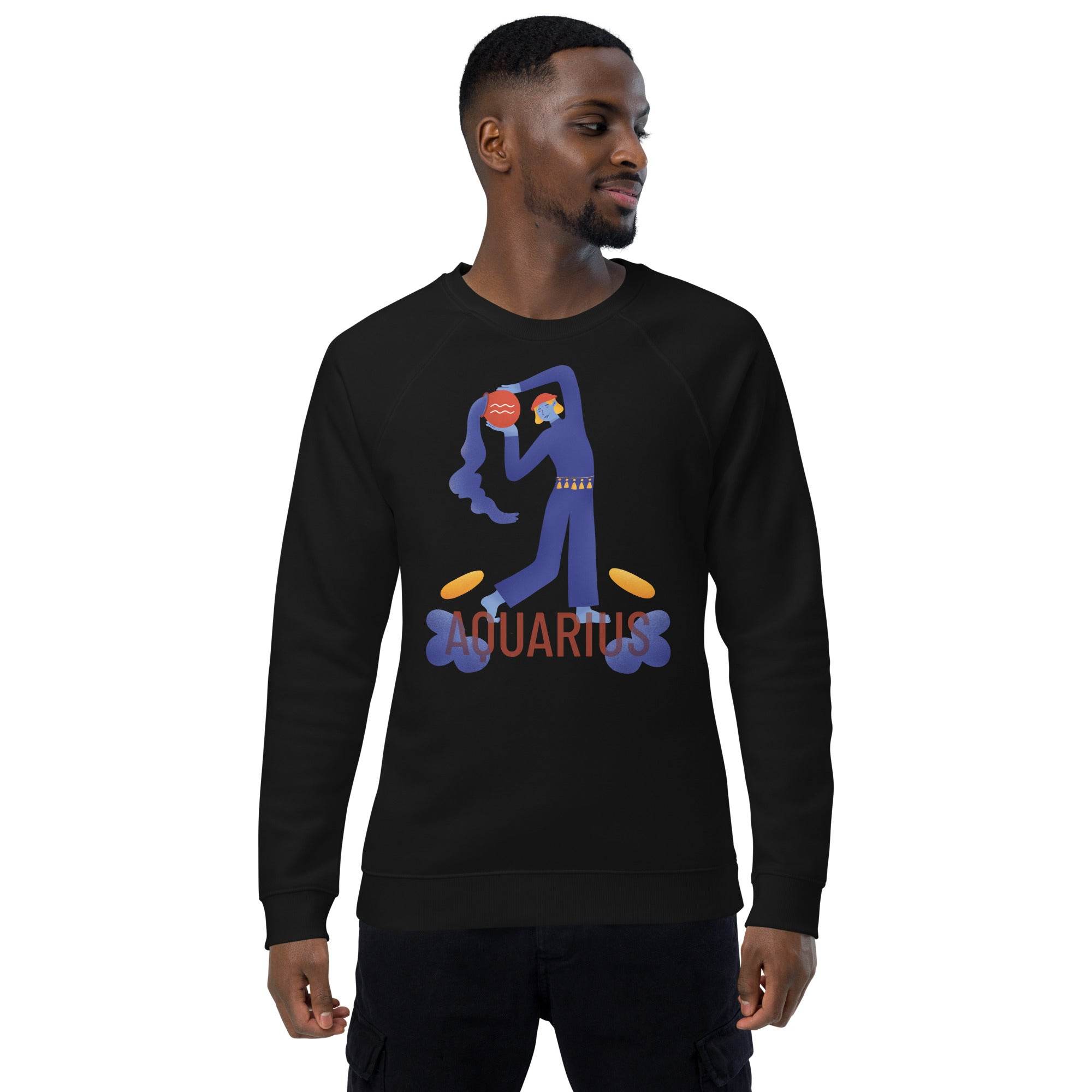 Aquarius Unisex Organic Raglan Sweatshirt - Raw Edition - 