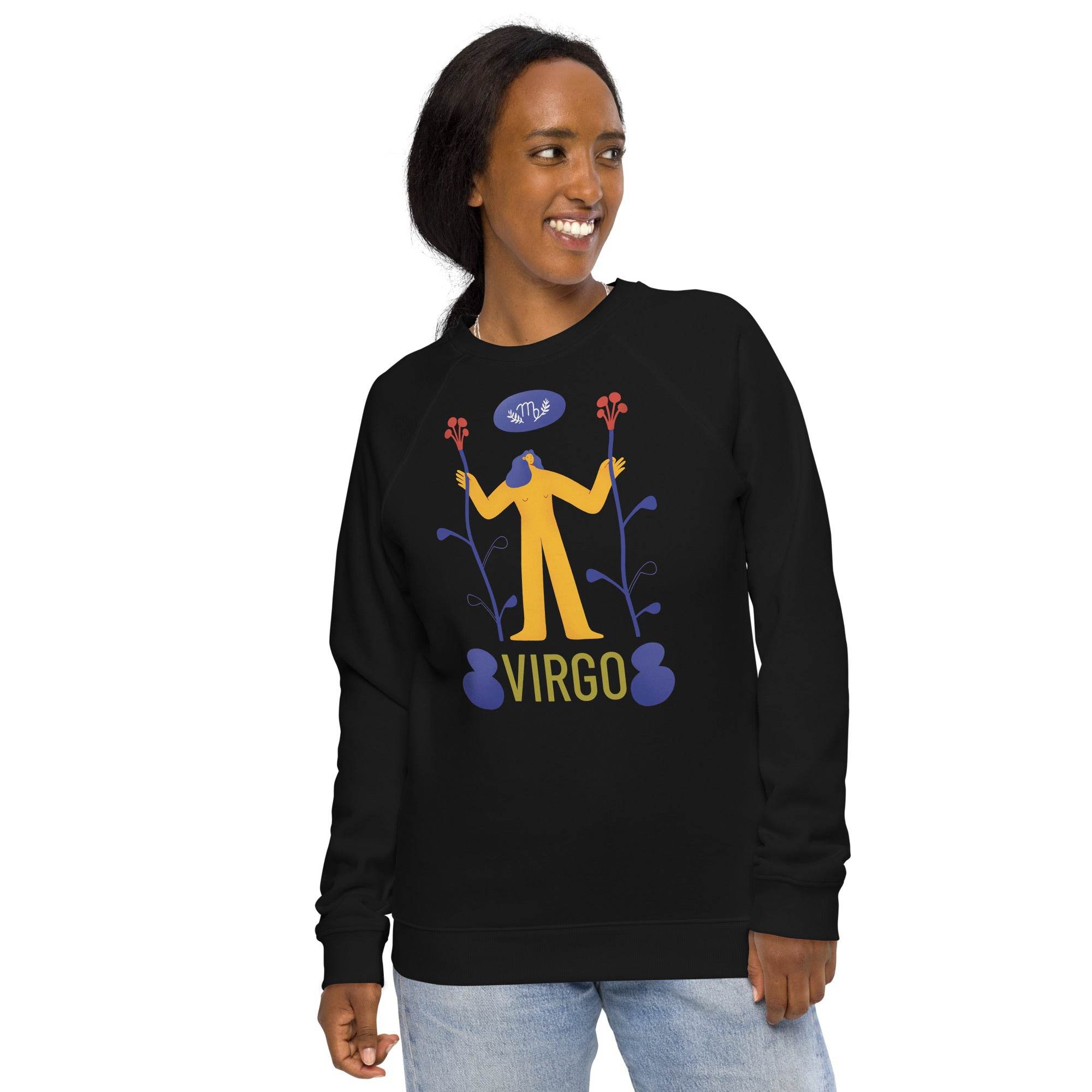 Virgo Unisex Organic Raglan Sweatshirt - Raw Edition - 