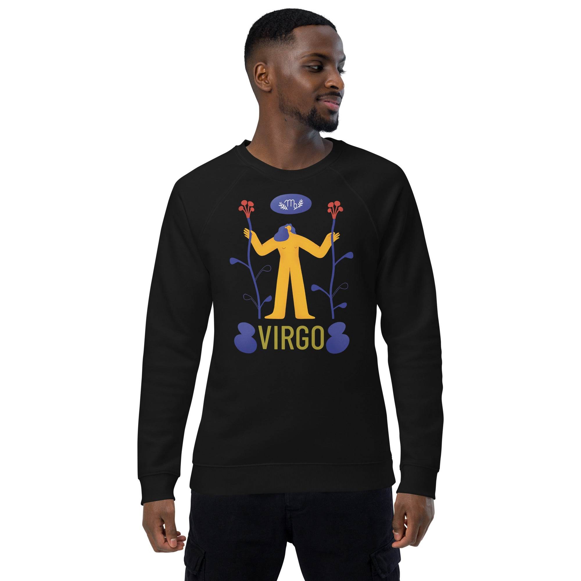 Virgo Unisex Organic Raglan Sweatshirt - Raw Edition - 