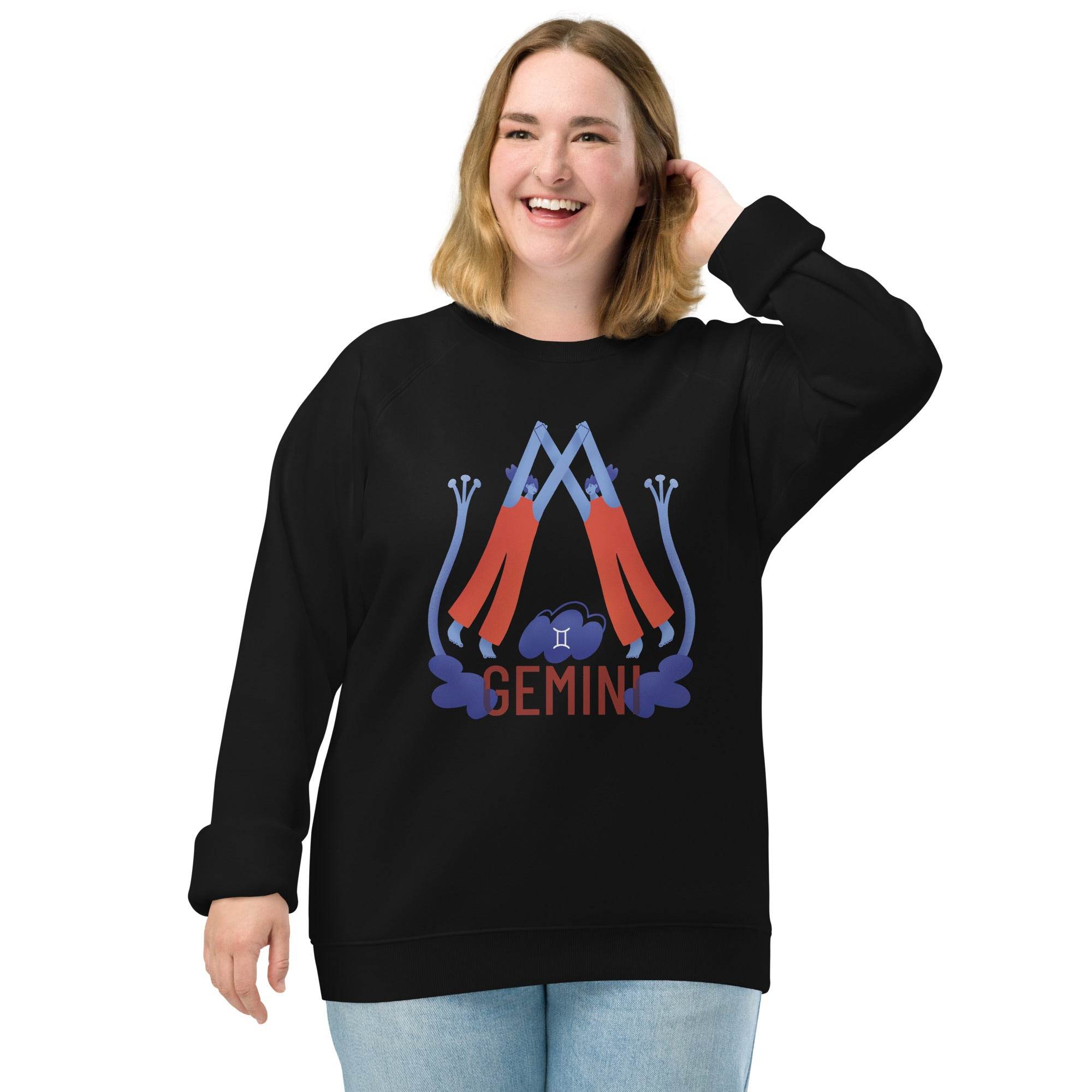 Gemini Unisex Organic Raglan Sweatshirt - Raw Edition - 