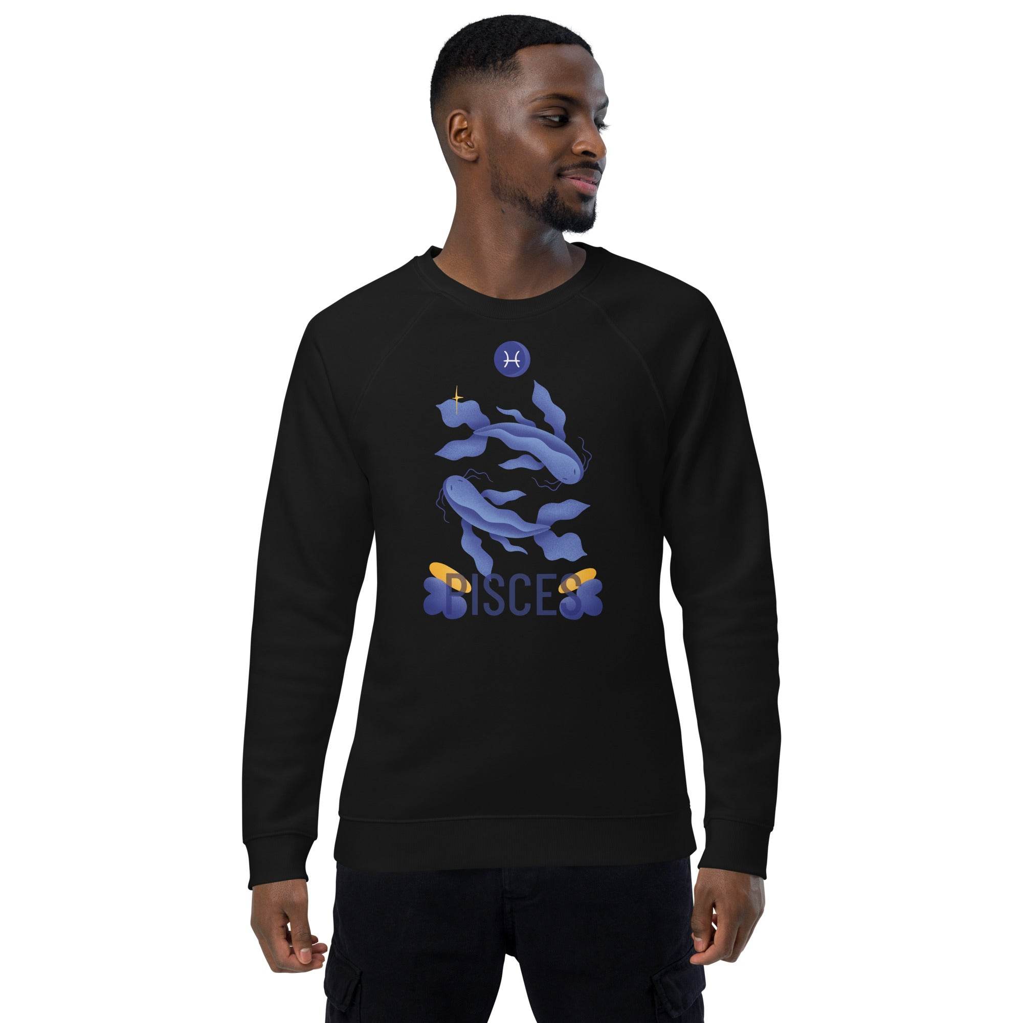 Pisces Unisex Organic Raglan Sweatshirt - Raw Edition - 