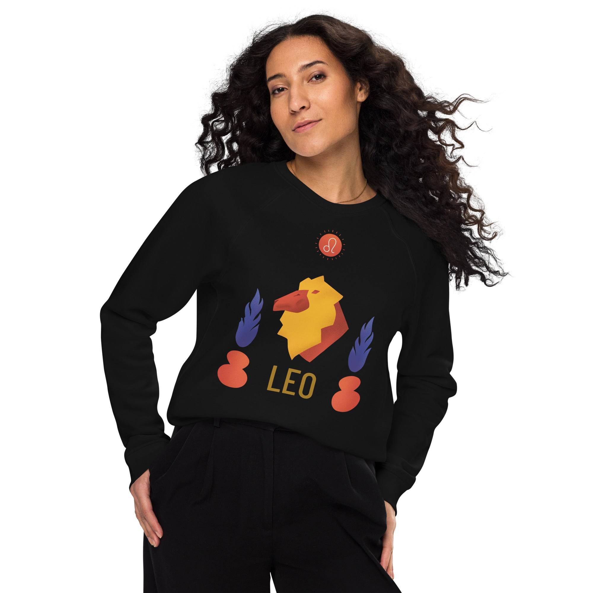 Leo Unisex Organic Raglan Sweatshirt - Raw Edition - 